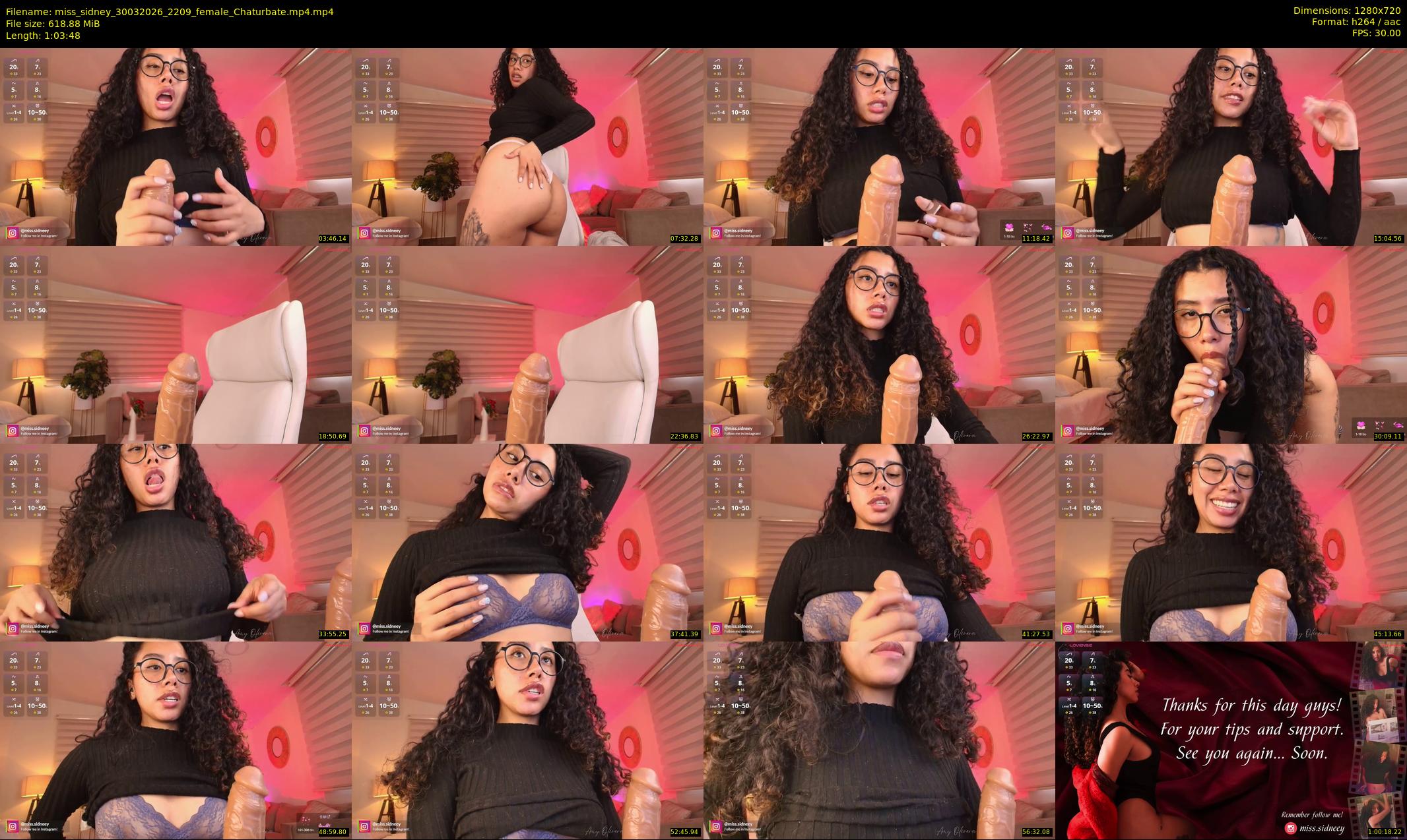 miss_sidney — 64 minute Chaturbate female cam show recording, 720p, Mar 30, 2026