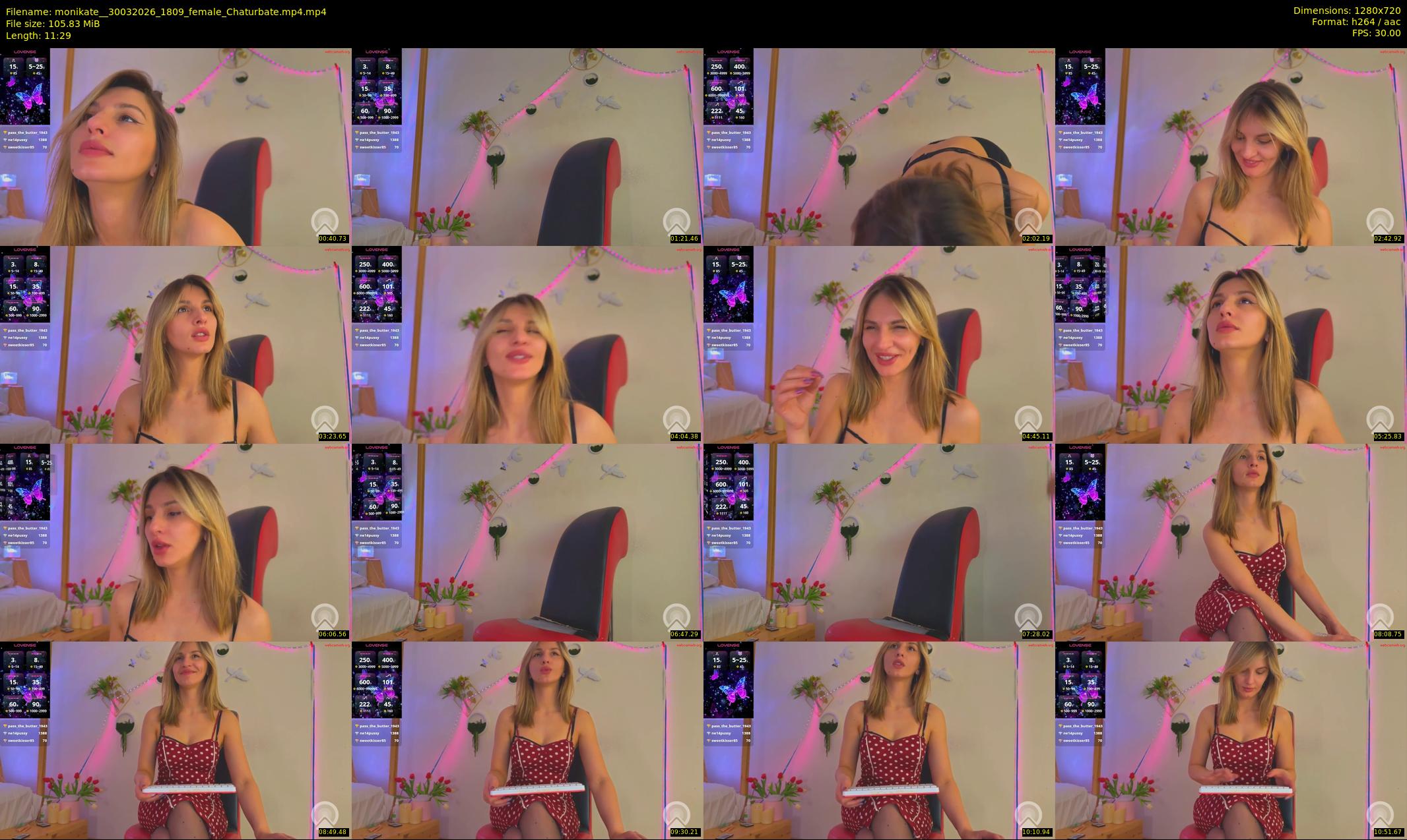 monikate_ — 12 minute Chaturbate couple cam show recording, 720p, Mar 30, 2026