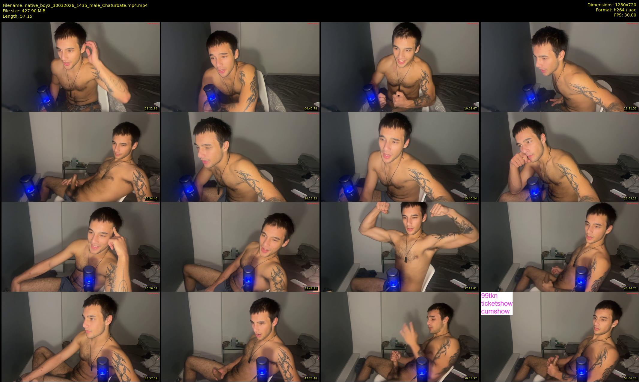 native_boy2 — 58 minute Chaturbate male cam show recording, 720p, Mar 30, 2026