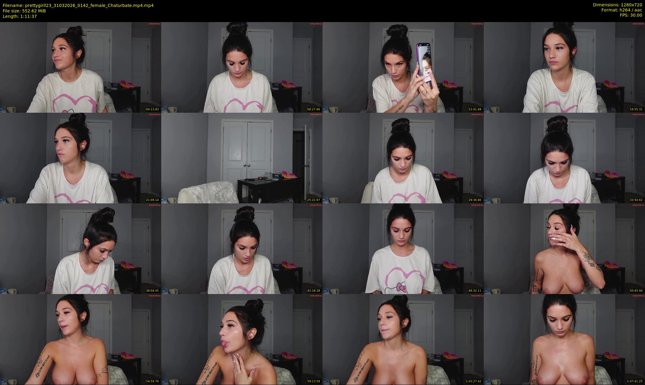 prettygirll23 — 72 minute Chaturbate female cam show recording, 720p, Mar 31, 2026