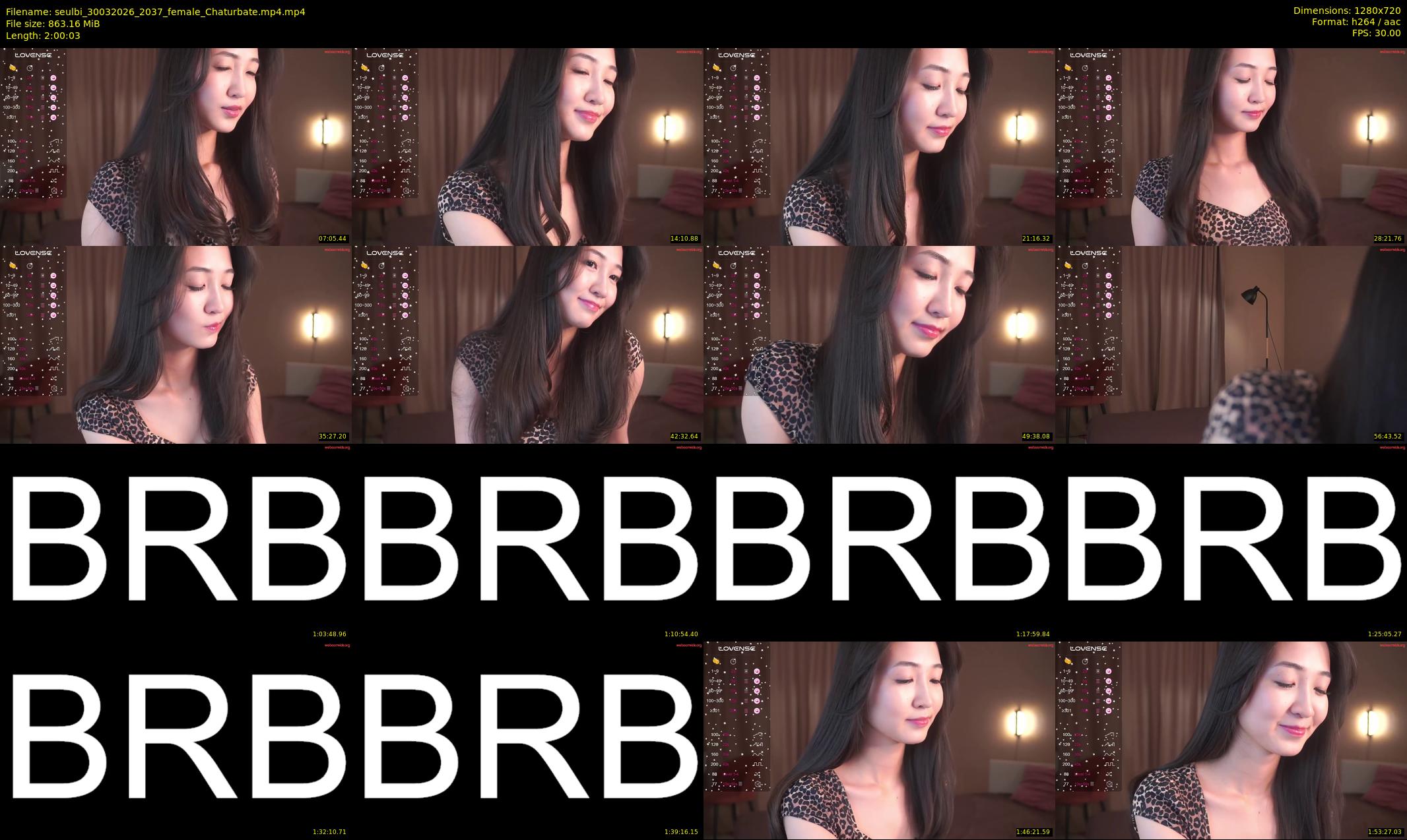 seulbi — 121 minute Chaturbate female cam show recording, 720p, Mar 30, 2026