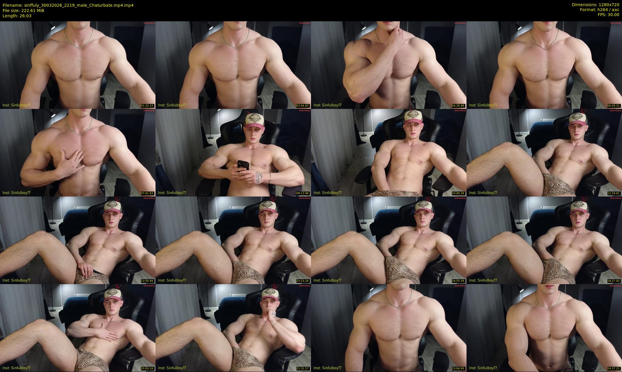 sinffuly — 27 minute Chaturbate male cam show recording, 720p, Mar 30, 2026