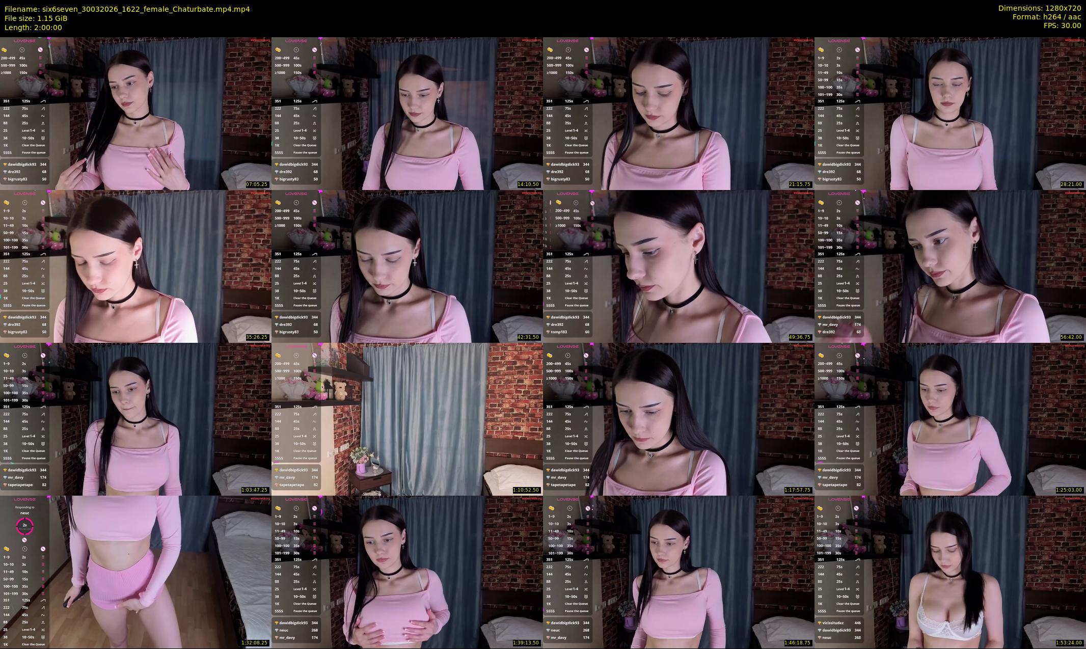 six6seven — 120 minute Chaturbate female cam show recording, 720p, Mar 30, 2026