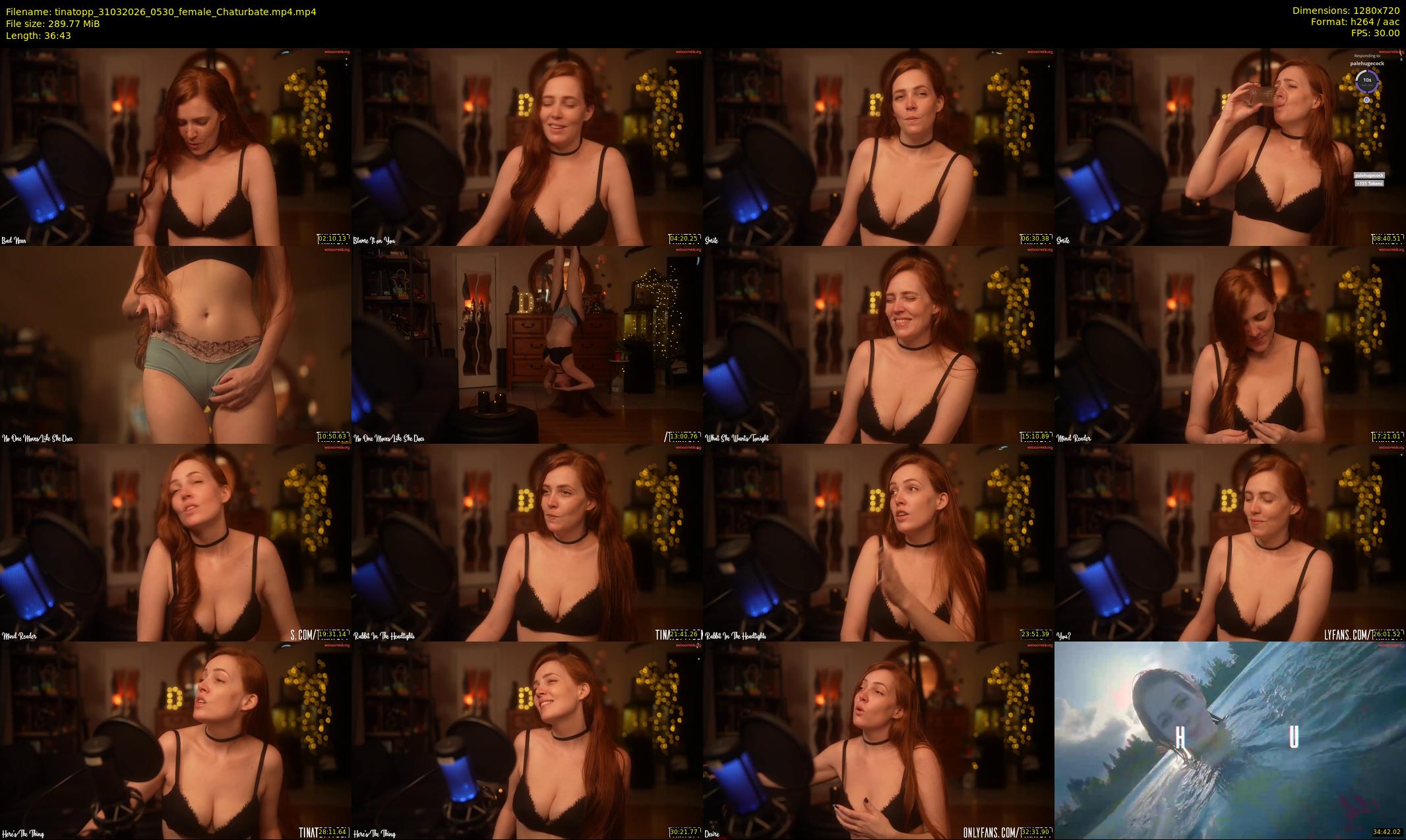 tinatopp — 37 minute Chaturbate female cam show recording, 720p, Mar 31, 2026