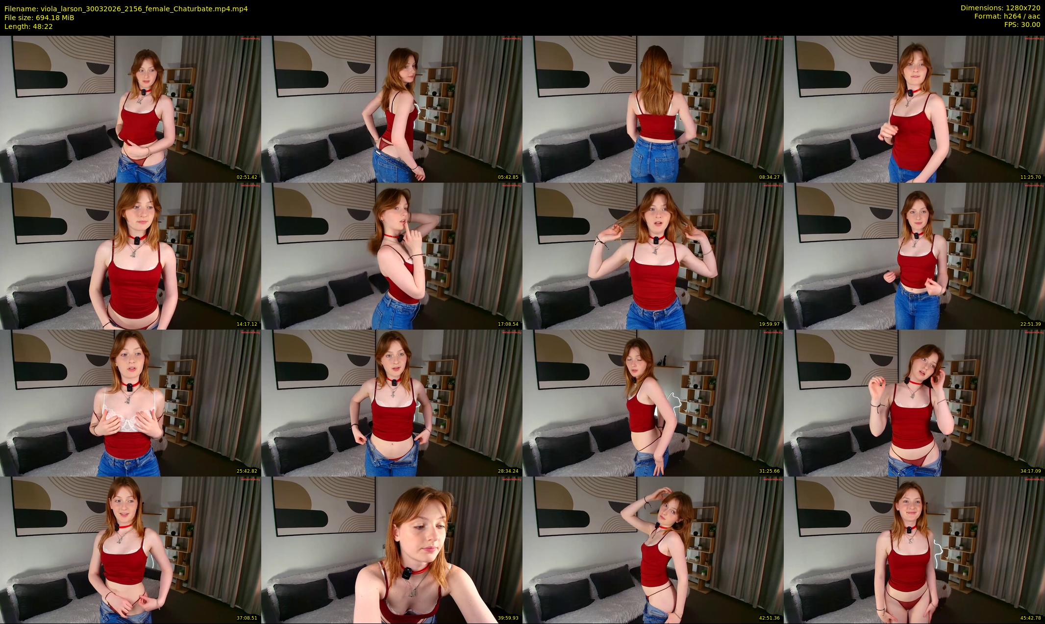 viola_larson — 49 minute Chaturbate female cam show recording, 720p, Mar 30, 2026