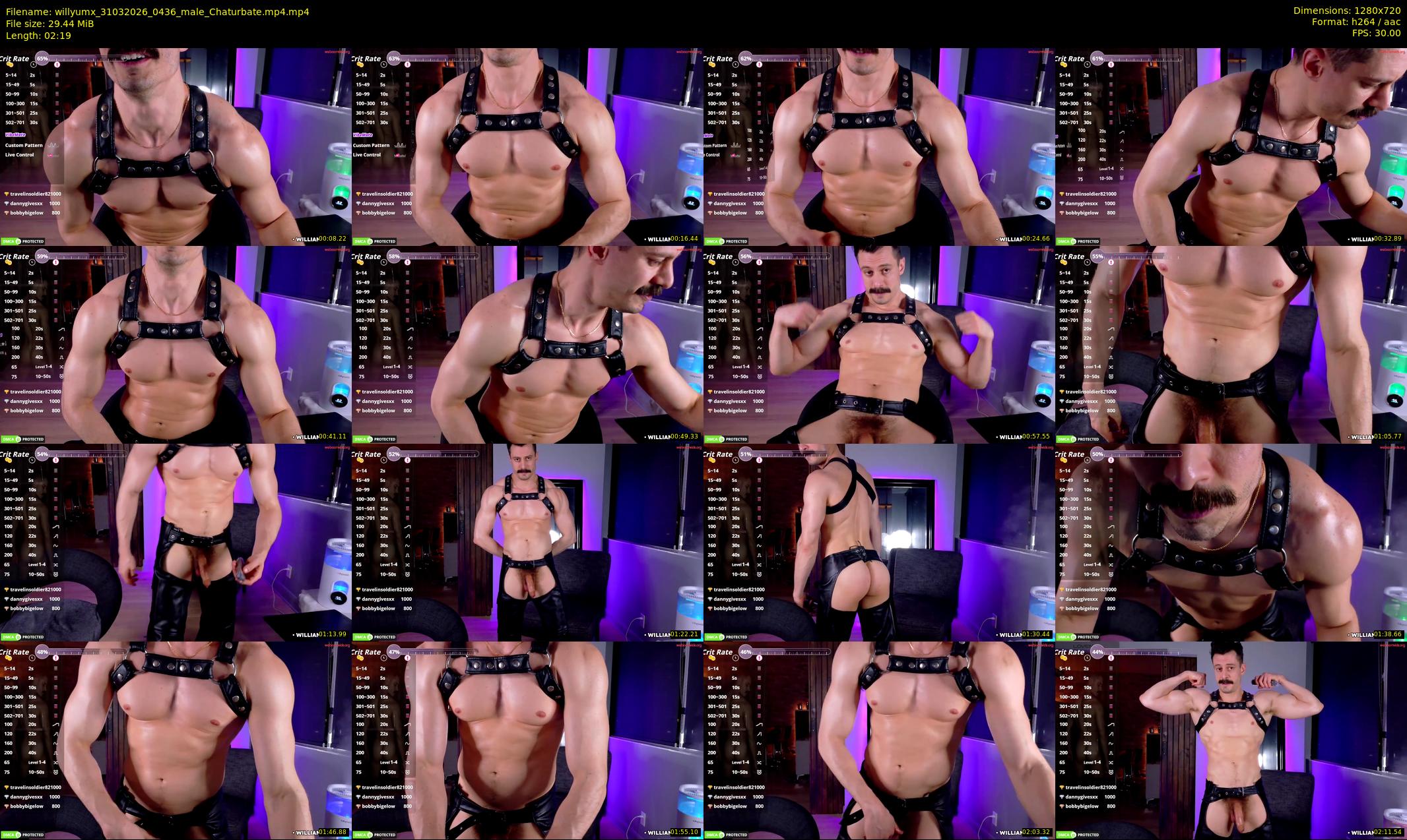 willyumx — 3 minute Chaturbate male cam show recording, 720p, Mar 31, 2026