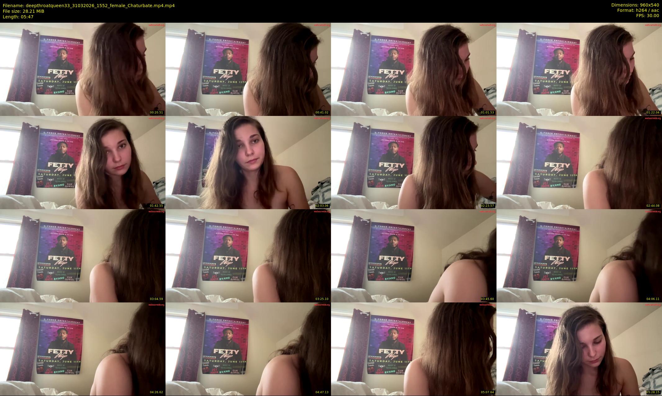 deepthroatqueen33 — 6 minute Chaturbate female cam show recording, 480p, Mar 31, 2026