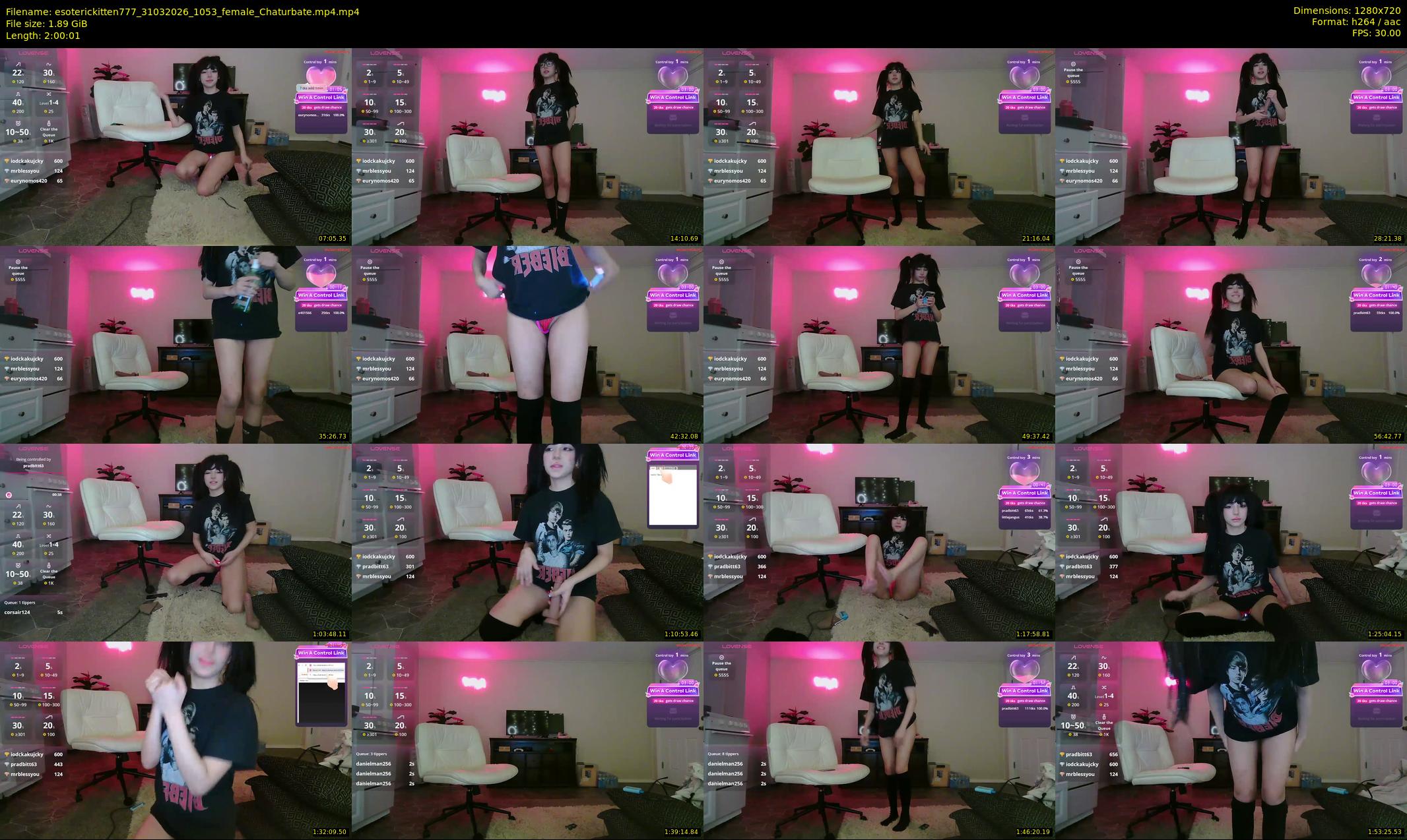 esoterickitten777 — 121 minute Chaturbate female cam show recording, 720p, Mar 31, 2026