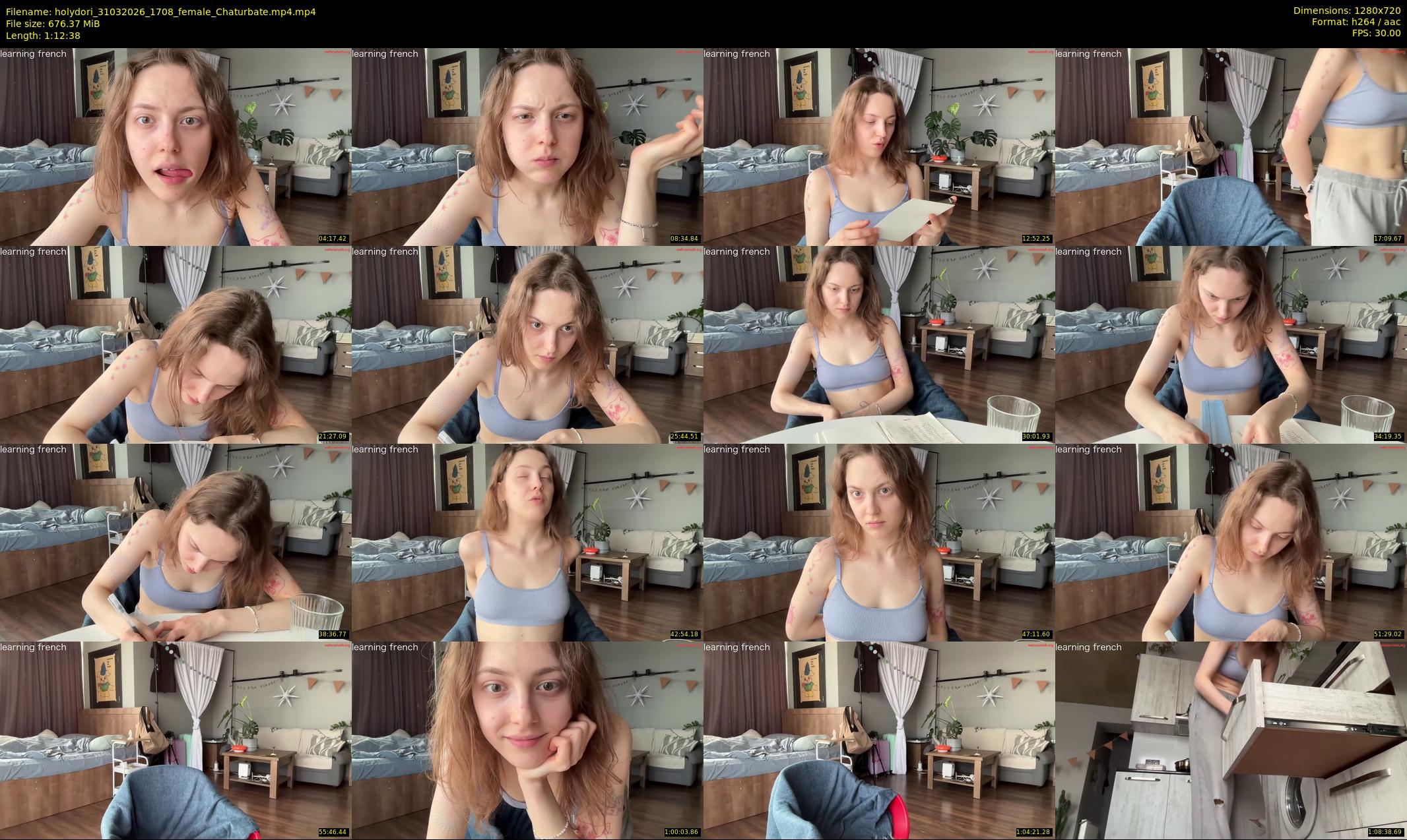 holydori — 73 minute Chaturbate female cam show recording, 720p, Mar 31, 2026