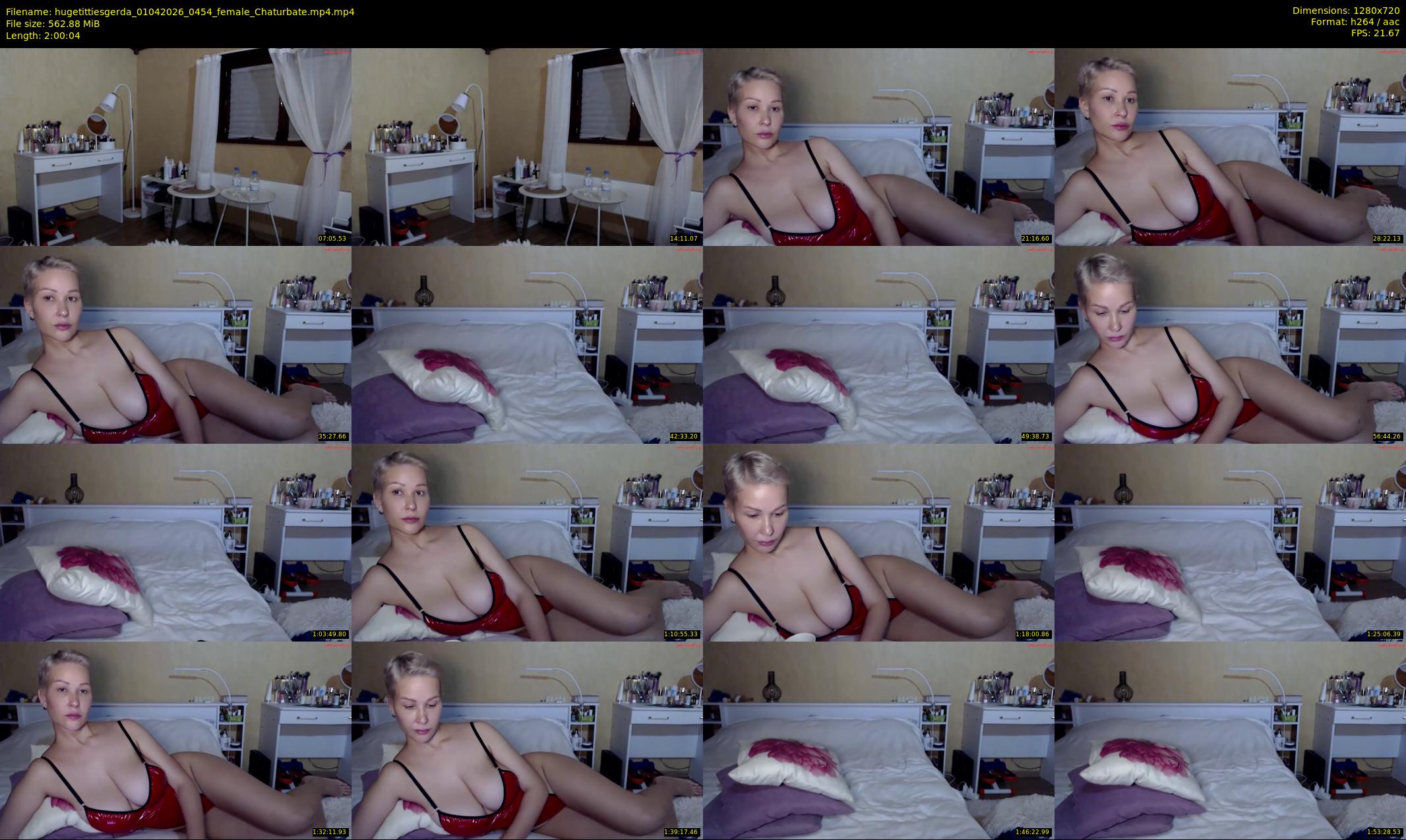 hugetittiesgerda — 121 minute Chaturbate female cam show recording, 720p, Apr 1, 2026