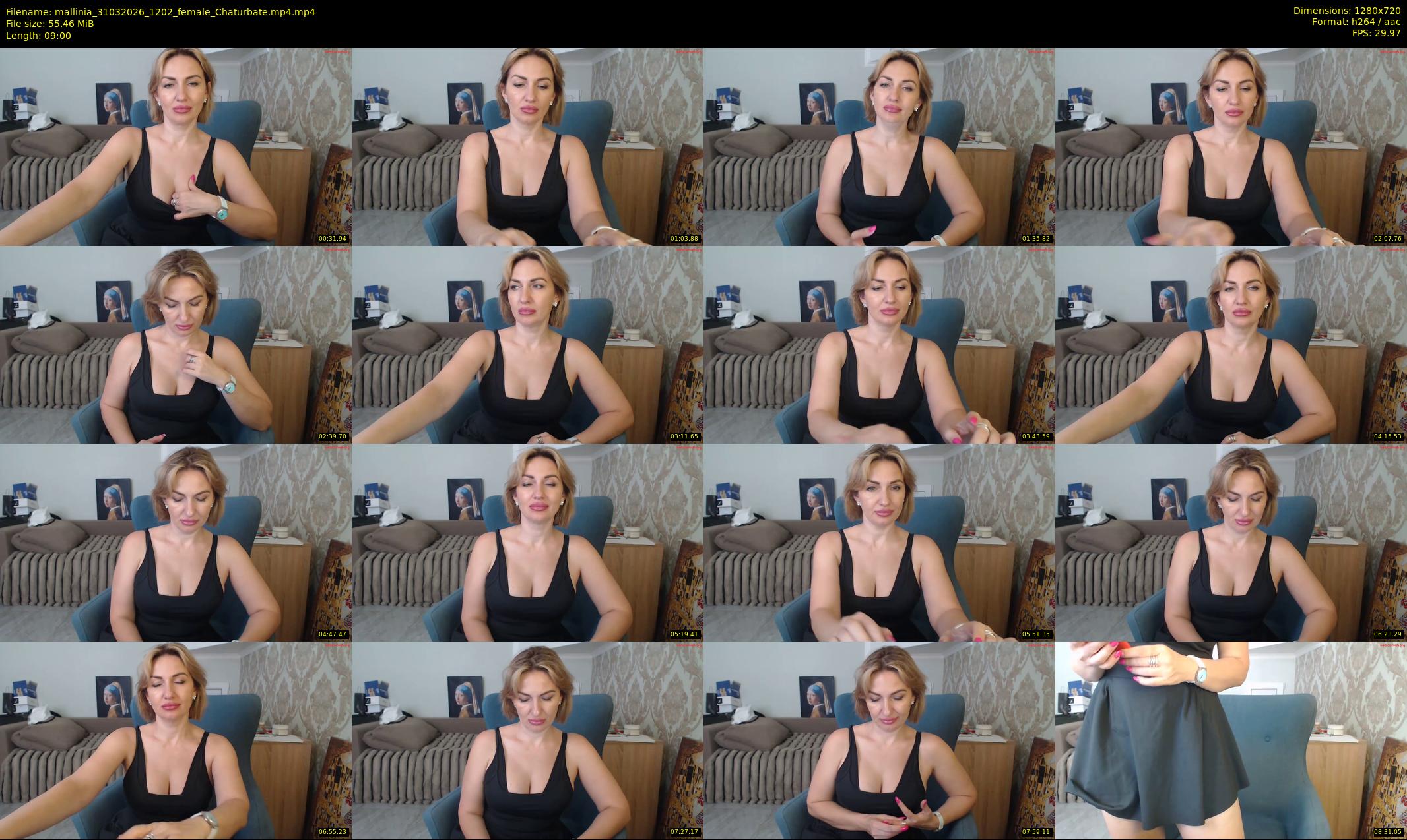 mallinia — 9 minute Chaturbate female cam show recording, 720p, Mar 31, 2026
