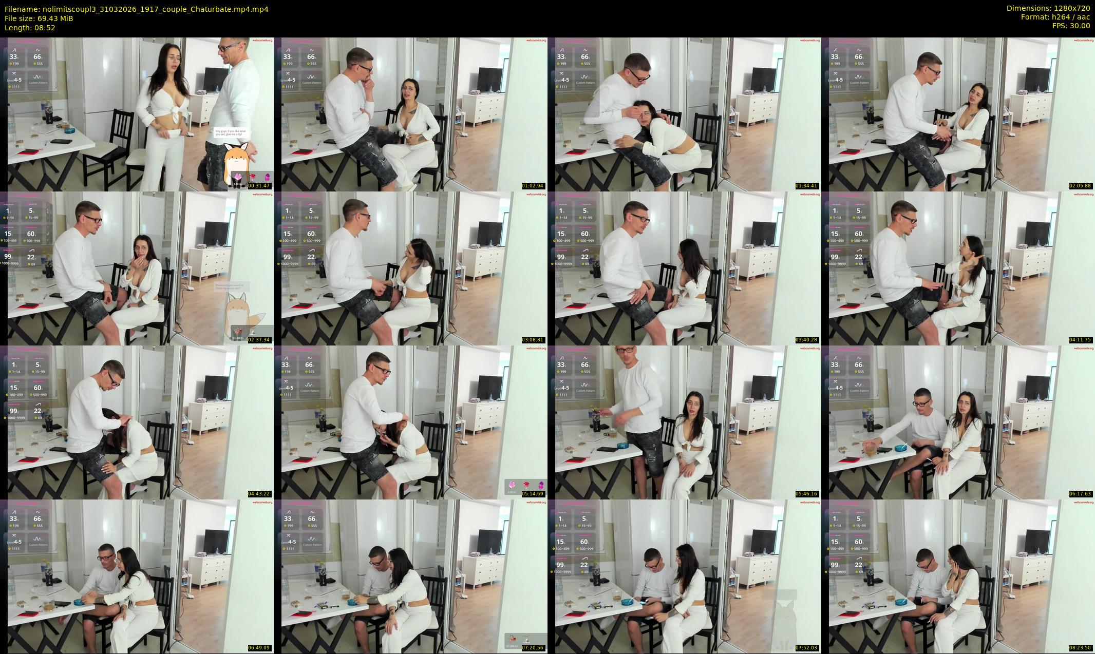 nolimitscoupl3 — 9 minute Chaturbate couple cam show recording, 720p, Mar 31, 2026