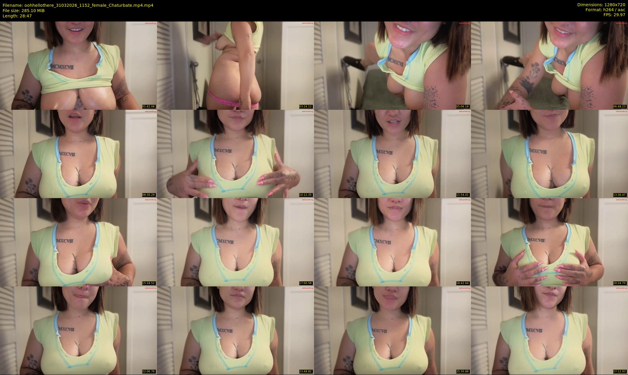 oohhellothere — 29 minute Chaturbate female cam show recording, 720p, Mar 31, 2026