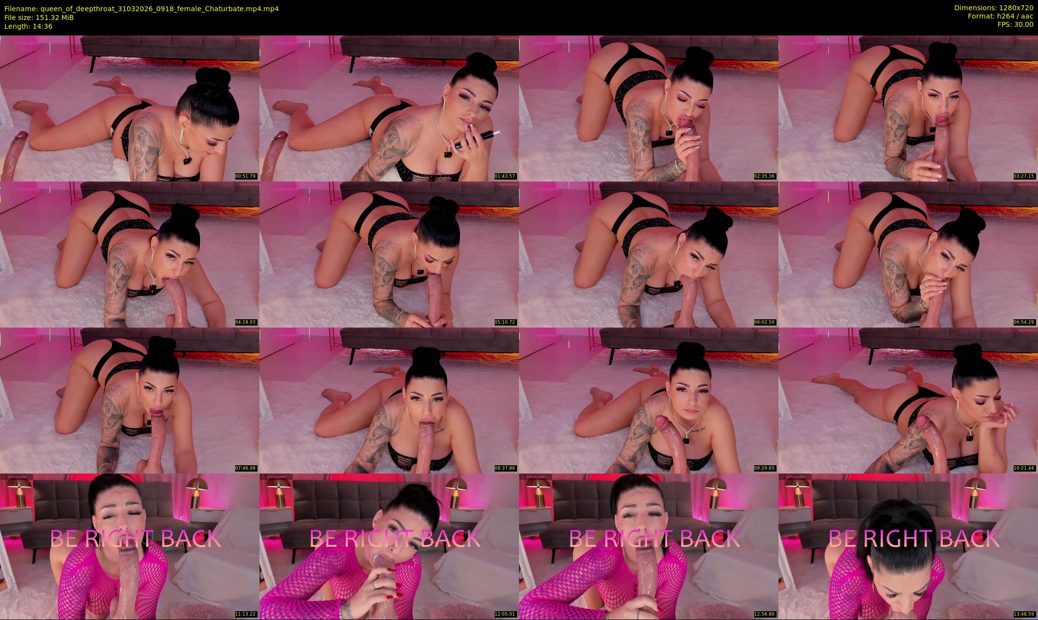 queen_of_deepthroat — 15 minute Chaturbate female cam show recording, 720p, Mar 31, 2026