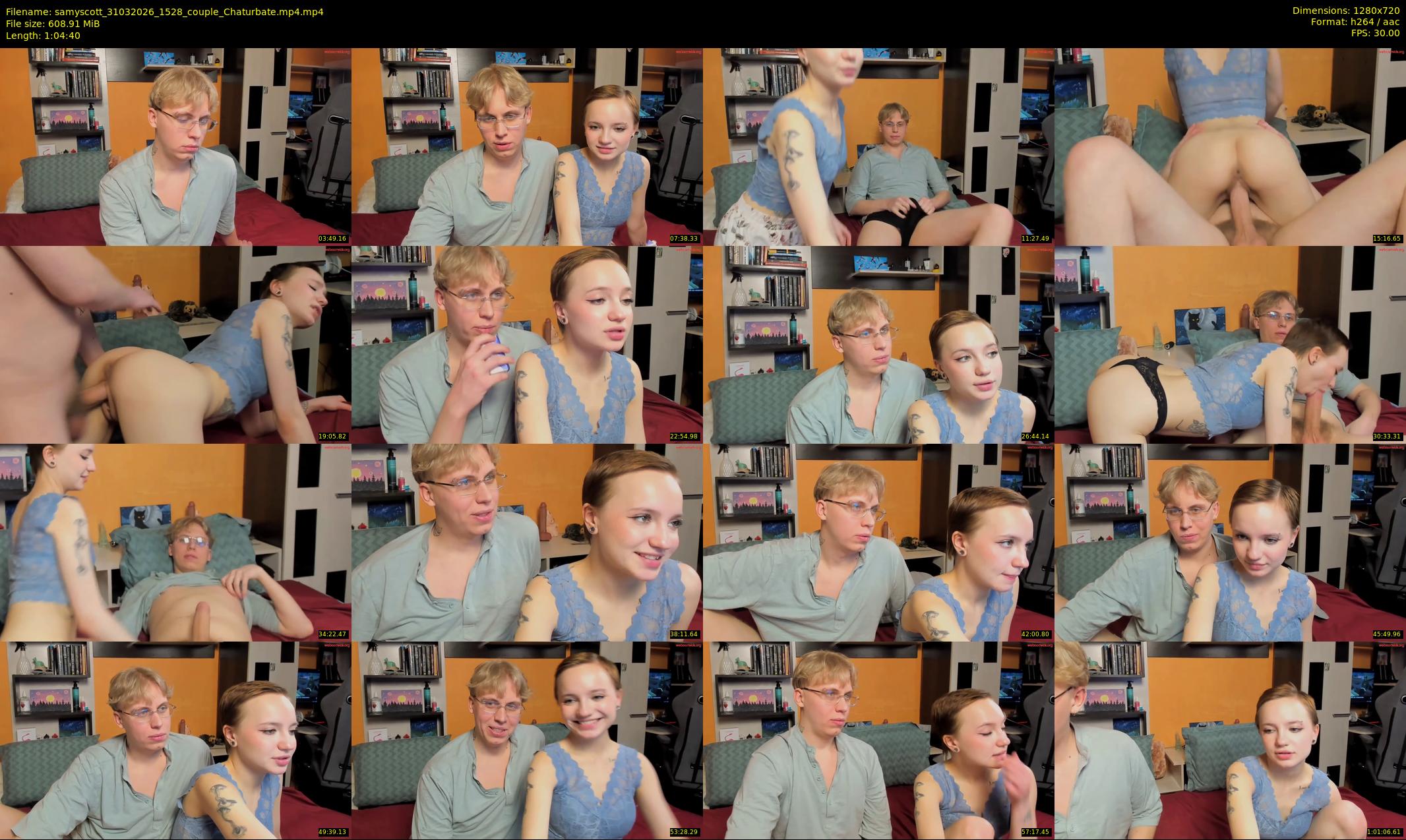 samyscott — 65 minute Chaturbate couple cam show recording, 720p, Mar 31, 2026