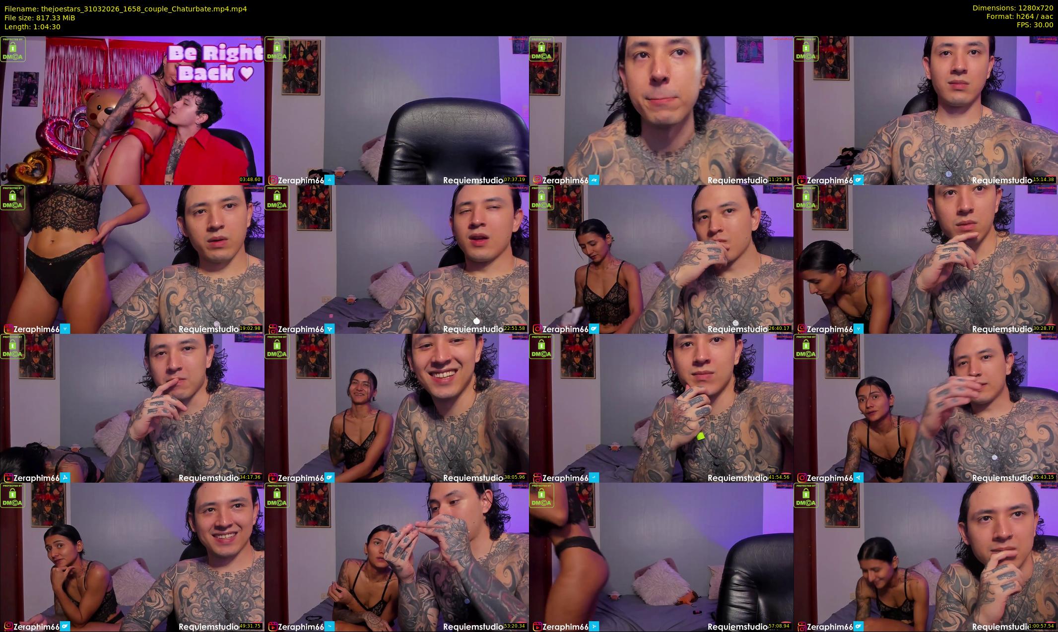thejoestars — 65 minute Chaturbate couple cam show recording, 720p, Mar 31, 2026