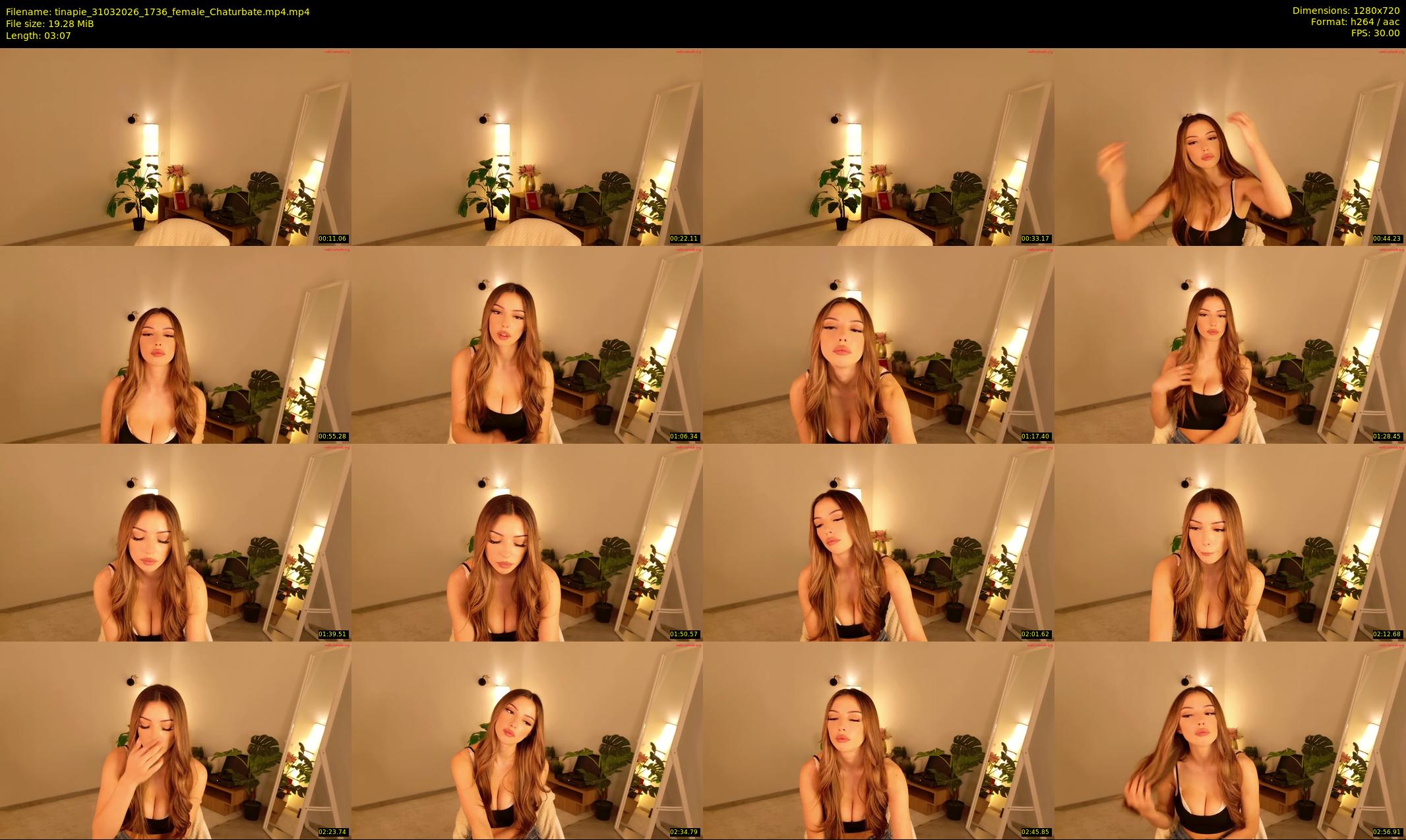 tinapie — 4 minute Chaturbate female cam show recording, 720p, Mar 31, 2026