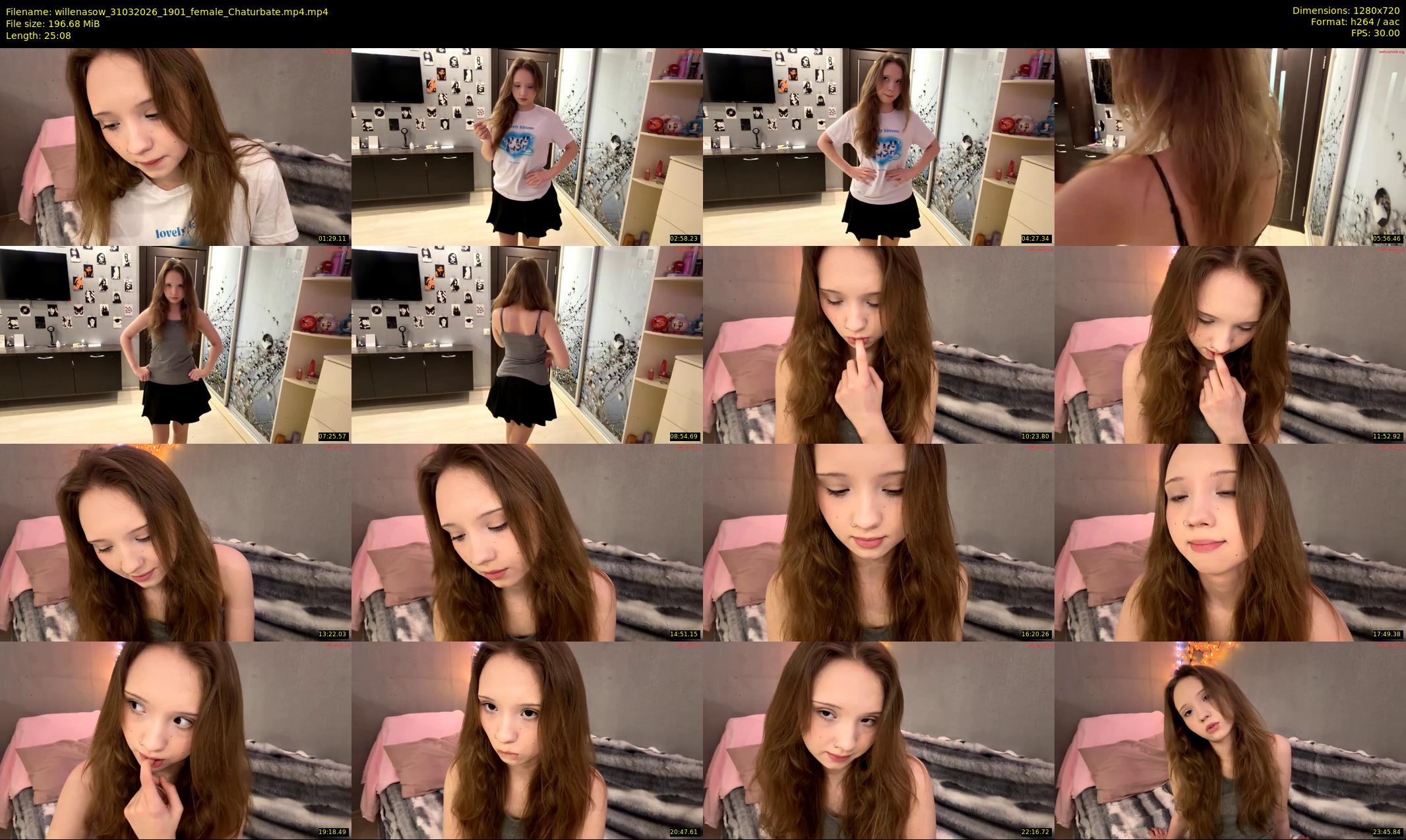 willenasow — 26 minute Chaturbate female cam show recording, 720p, Mar 31, 2026