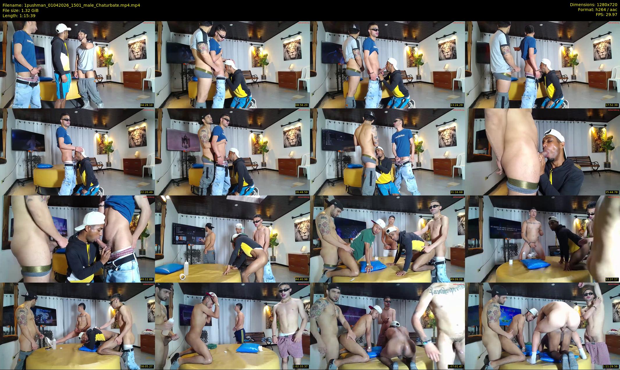 1pushman — 76 minute Chaturbate male cam show recording, 720p, Apr 1, 2026