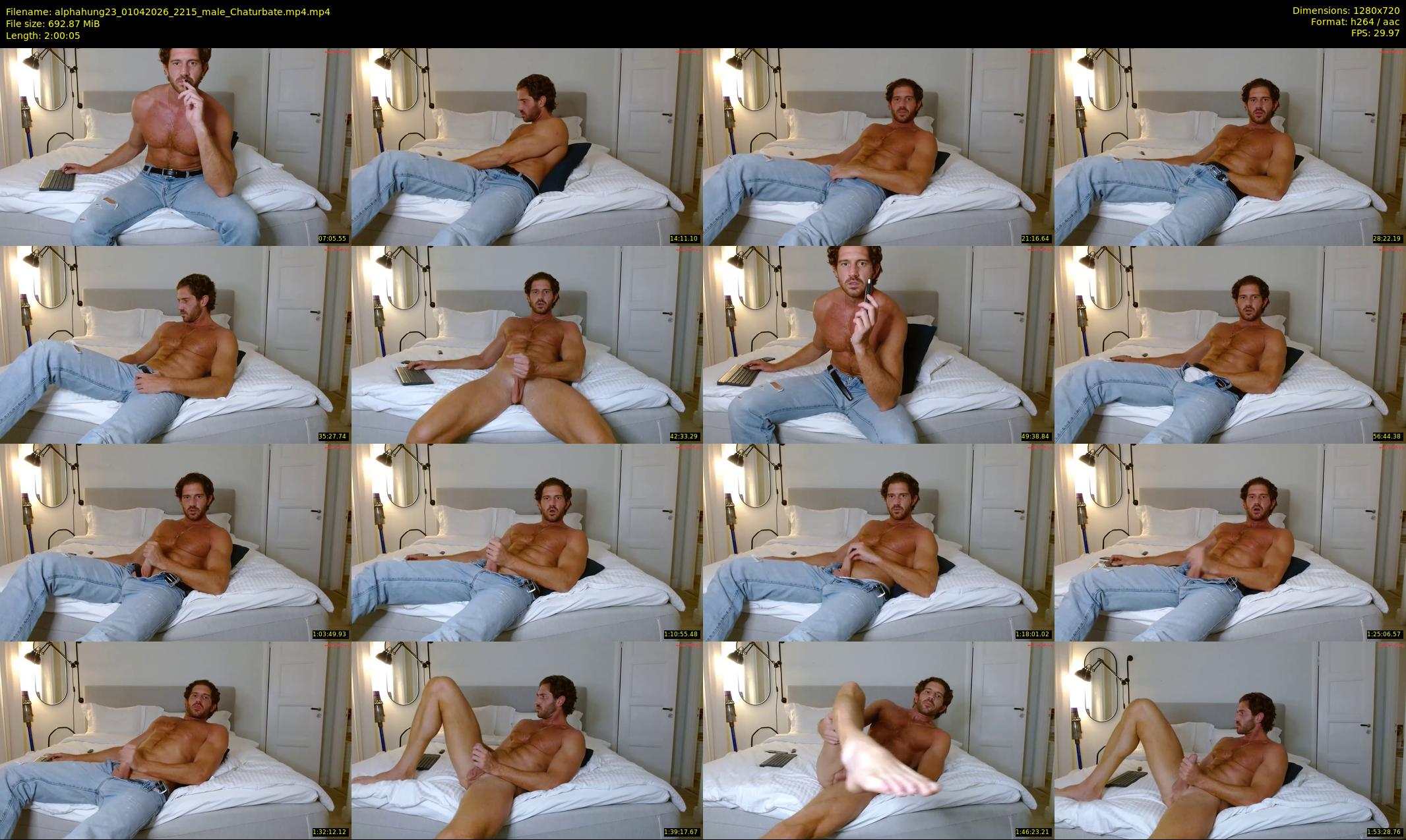 alphahung23 — 121 minute Chaturbate male cam show recording, 720p, Apr 1, 2026