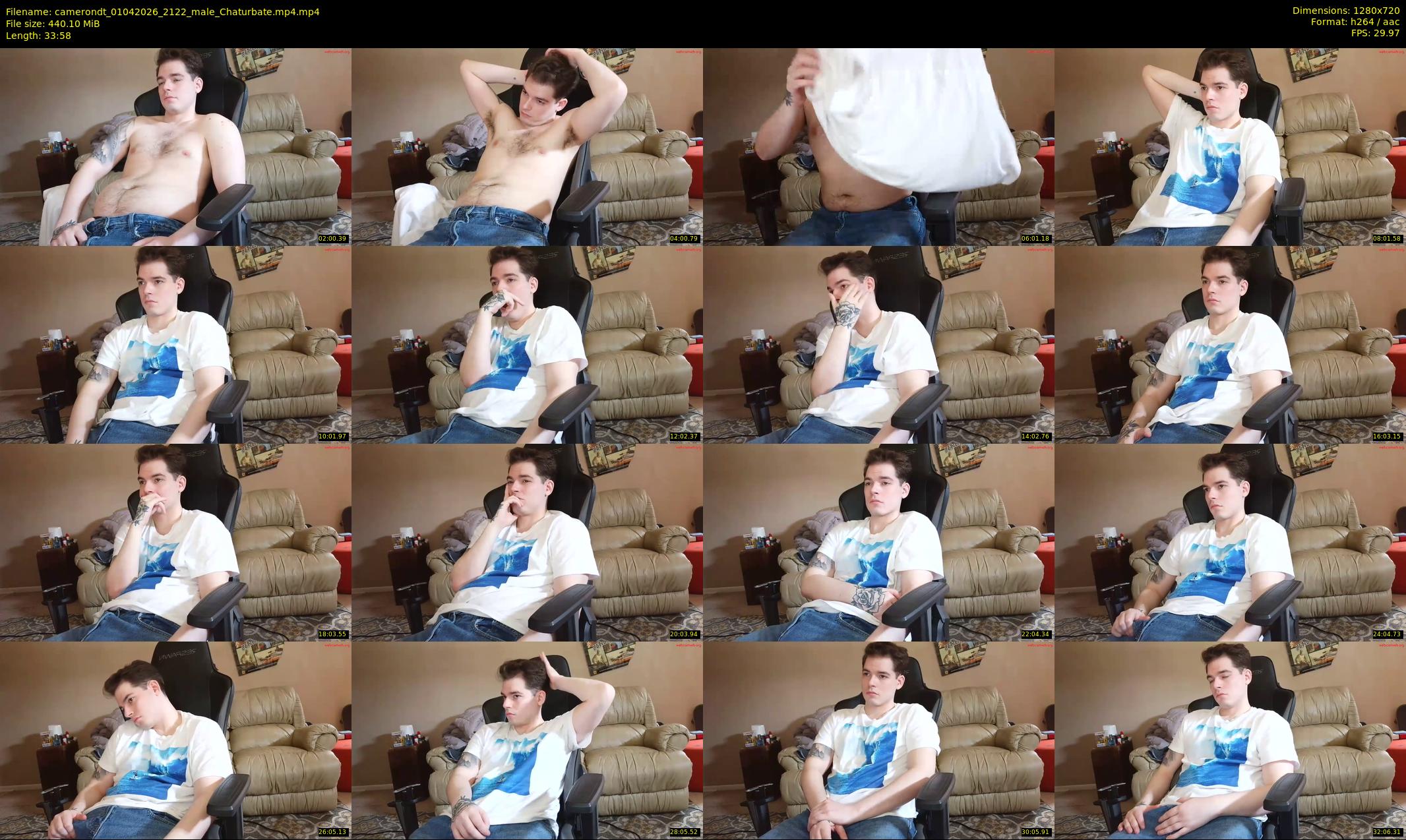 camerondt — 34 minute Chaturbate male cam show recording, 720p, Apr 1, 2026
