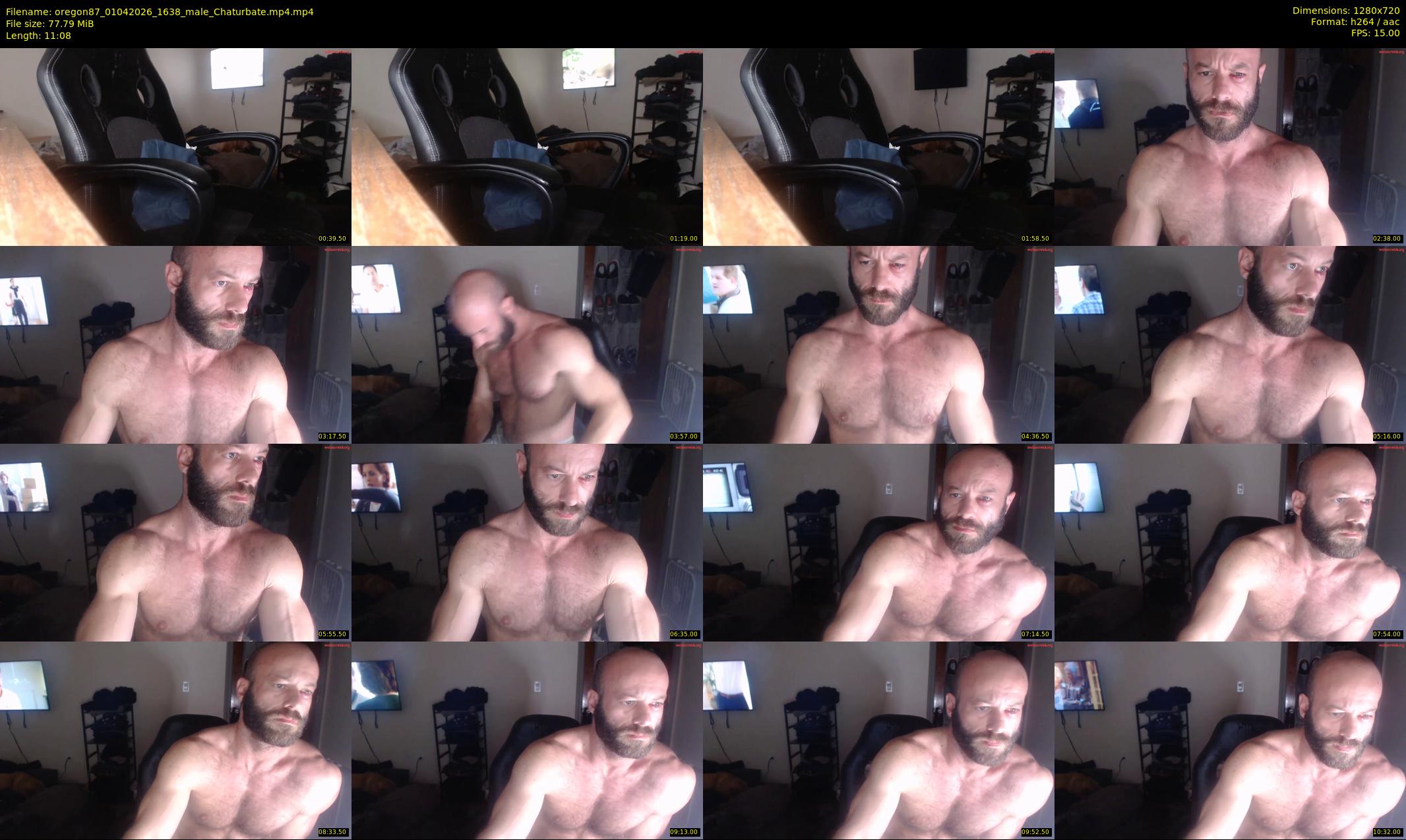 oregon87 — 12 minute Chaturbate male cam show recording, 720p, Apr 1, 2026