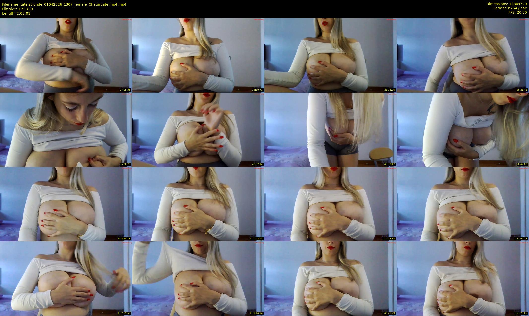 tateisblonde — 121 minute Chaturbate female cam show recording, 720p, Apr 1, 2026