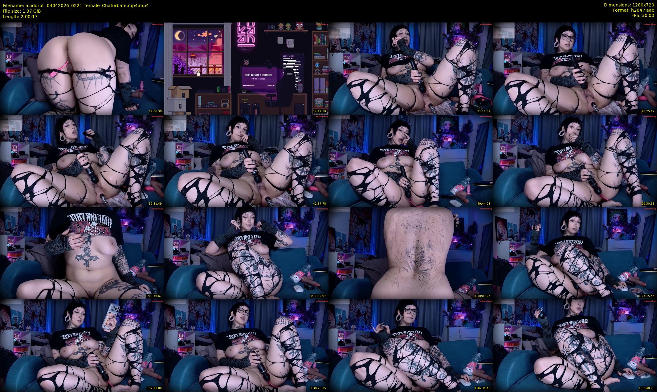 aciddroll — 121 minute Chaturbate female cam show recording, 720p, Apr 4, 2026
