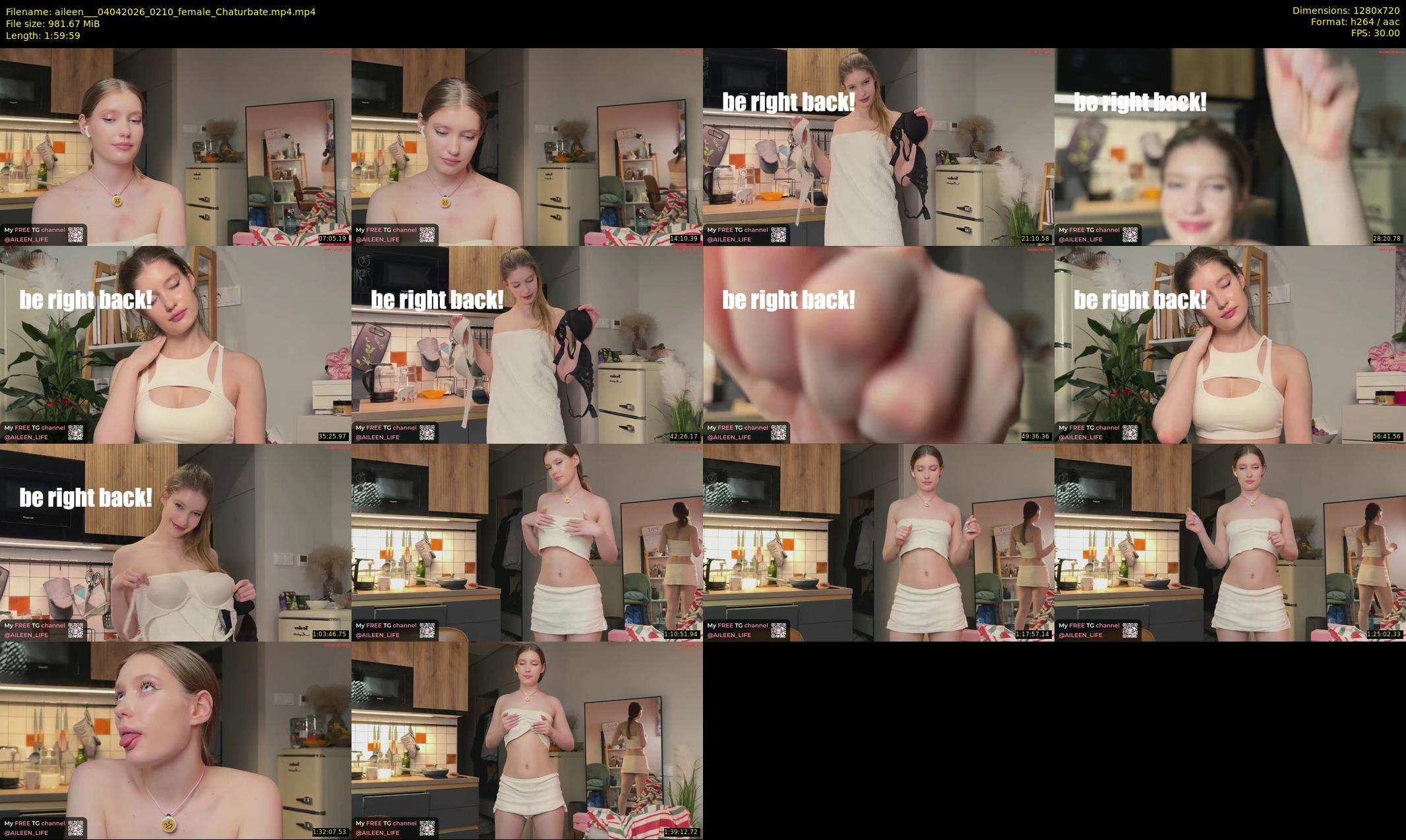 aileen__ — 120 minute Chaturbate female cam show recording, 720p, Apr 4, 2026