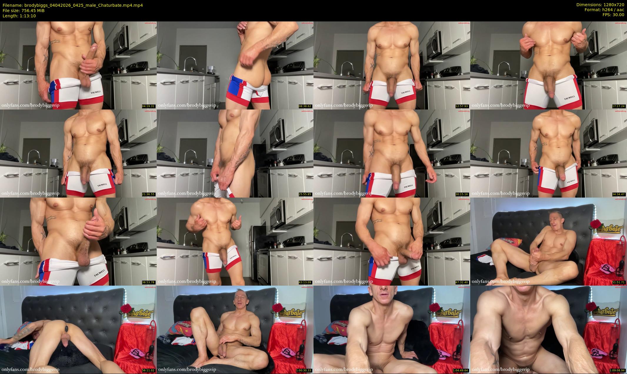 brodybiggs — 74 minute Chaturbate male cam show recording, 720p, Apr 4, 2026