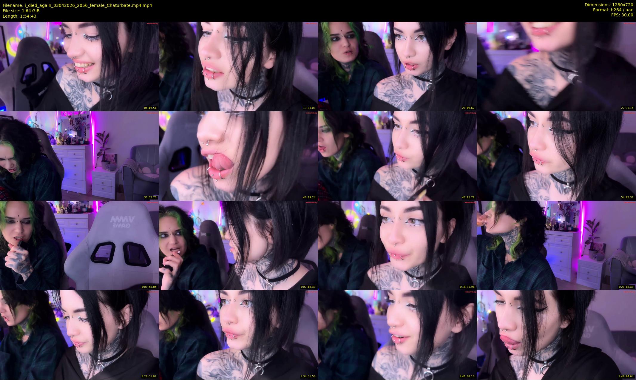 i_died_again — 115 minute Chaturbate female cam show recording, 720p, Apr 3, 2026