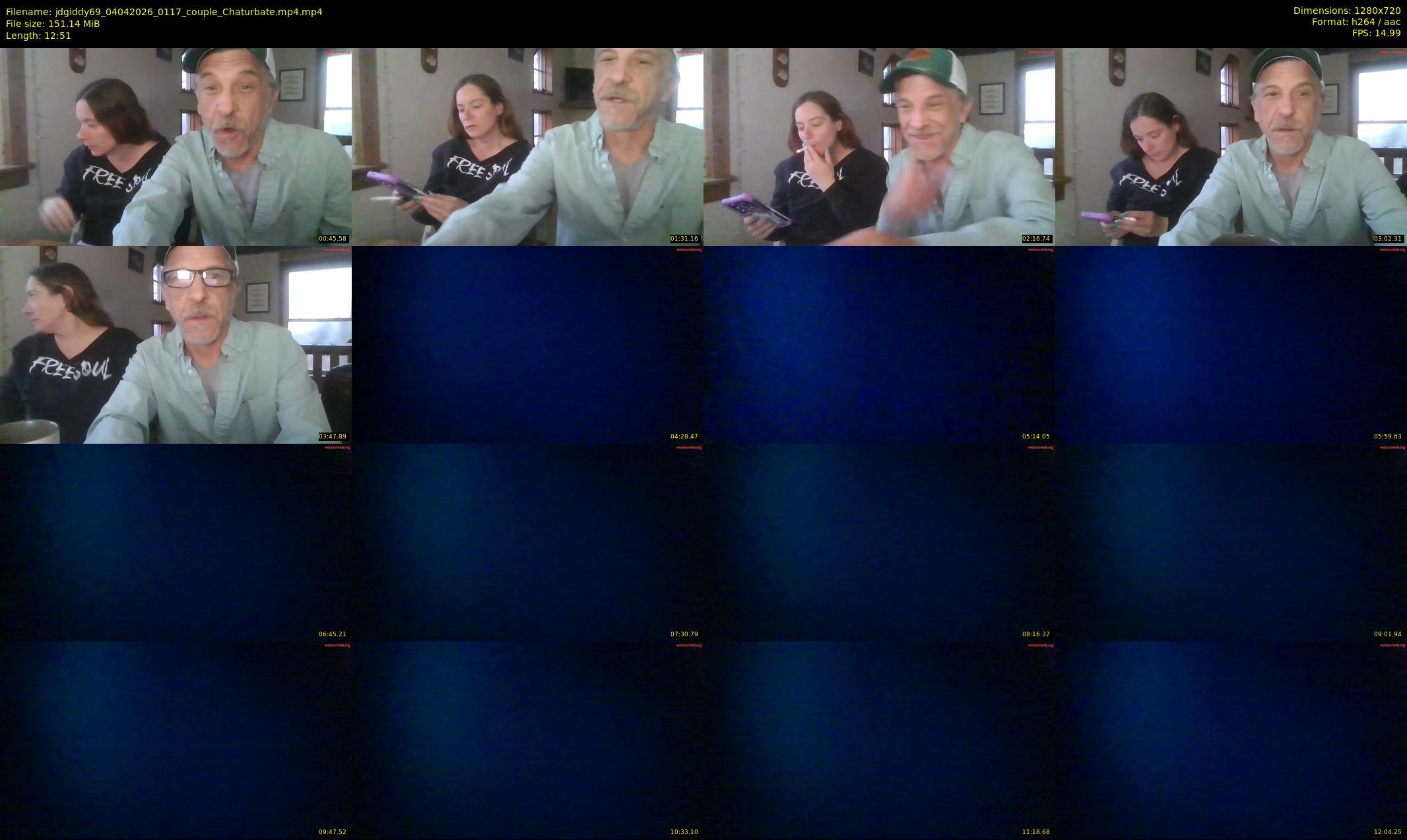 jdgiddy69 — 13 minute Chaturbate couple cam show recording, 720p, Apr 4, 2026