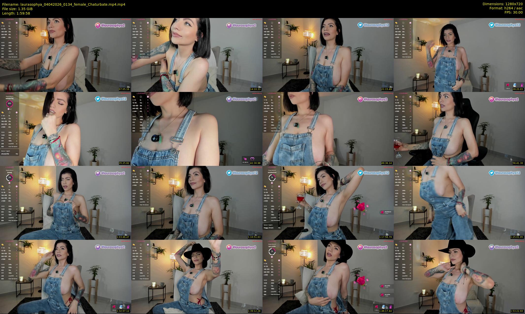 laurasophya — 120 minute Chaturbate female cam show recording, 720p, Apr 4, 2026