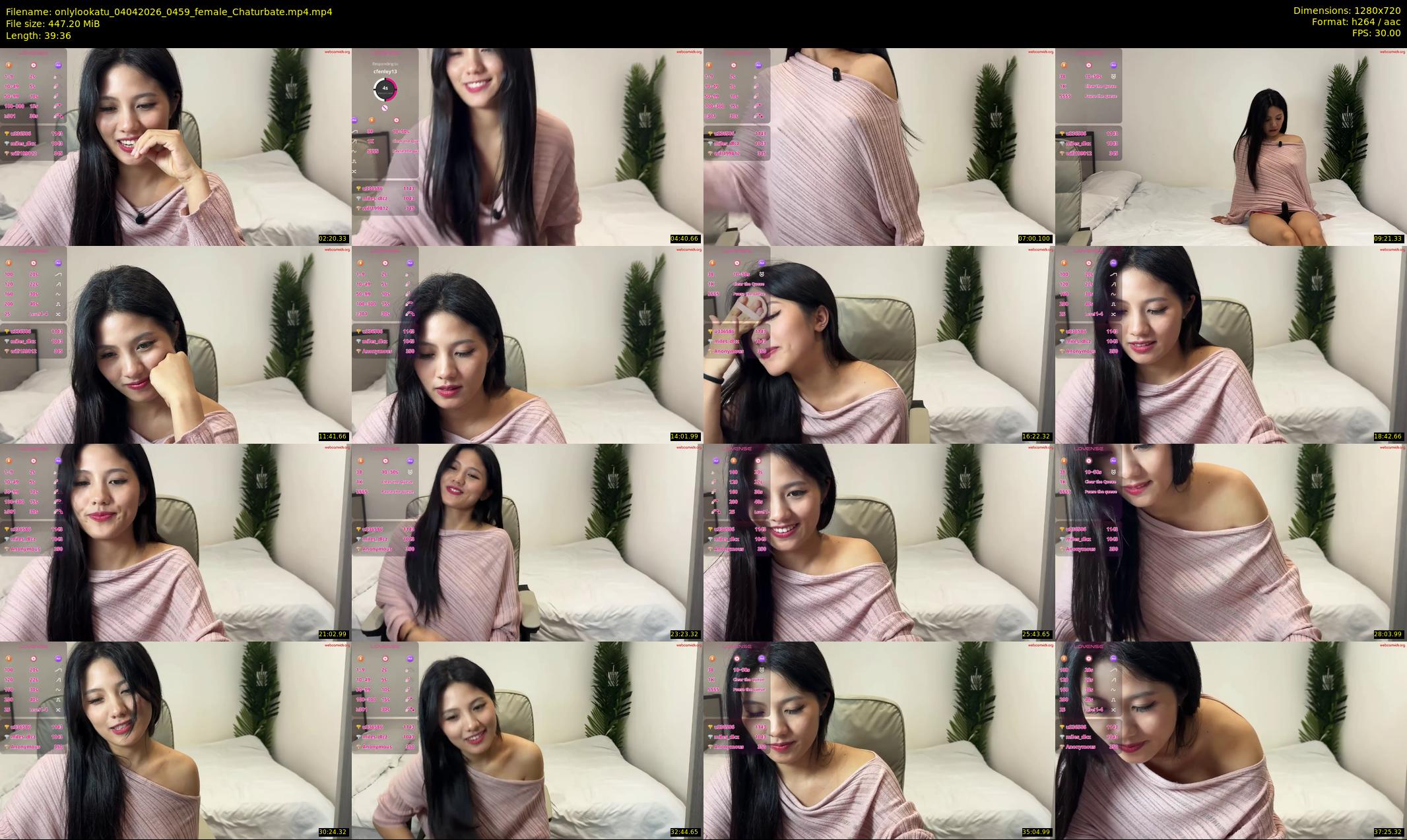 onlylookatu — 40 minute Chaturbate female cam show recording, 720p, Apr 4, 2026