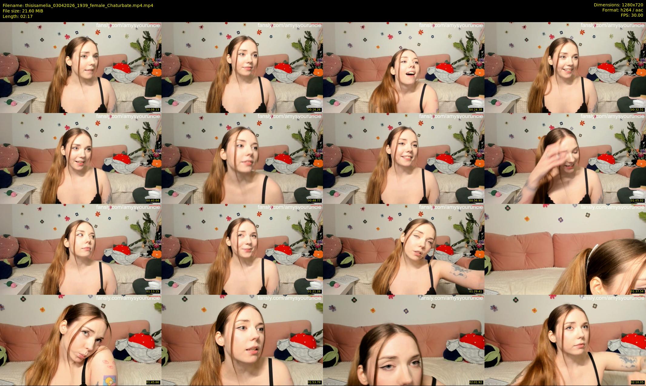 thisisamelia — 3 minute Chaturbate female cam show recording, 720p, Apr 3, 2026