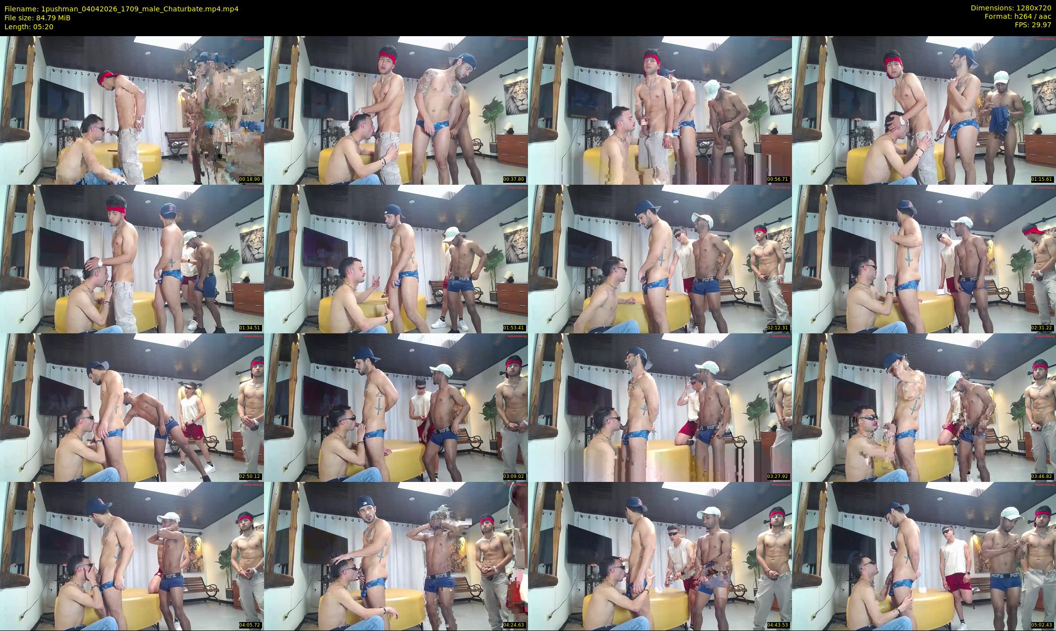 1pushman — 6 minute Chaturbate male cam show recording, 720p, Apr 4, 2026