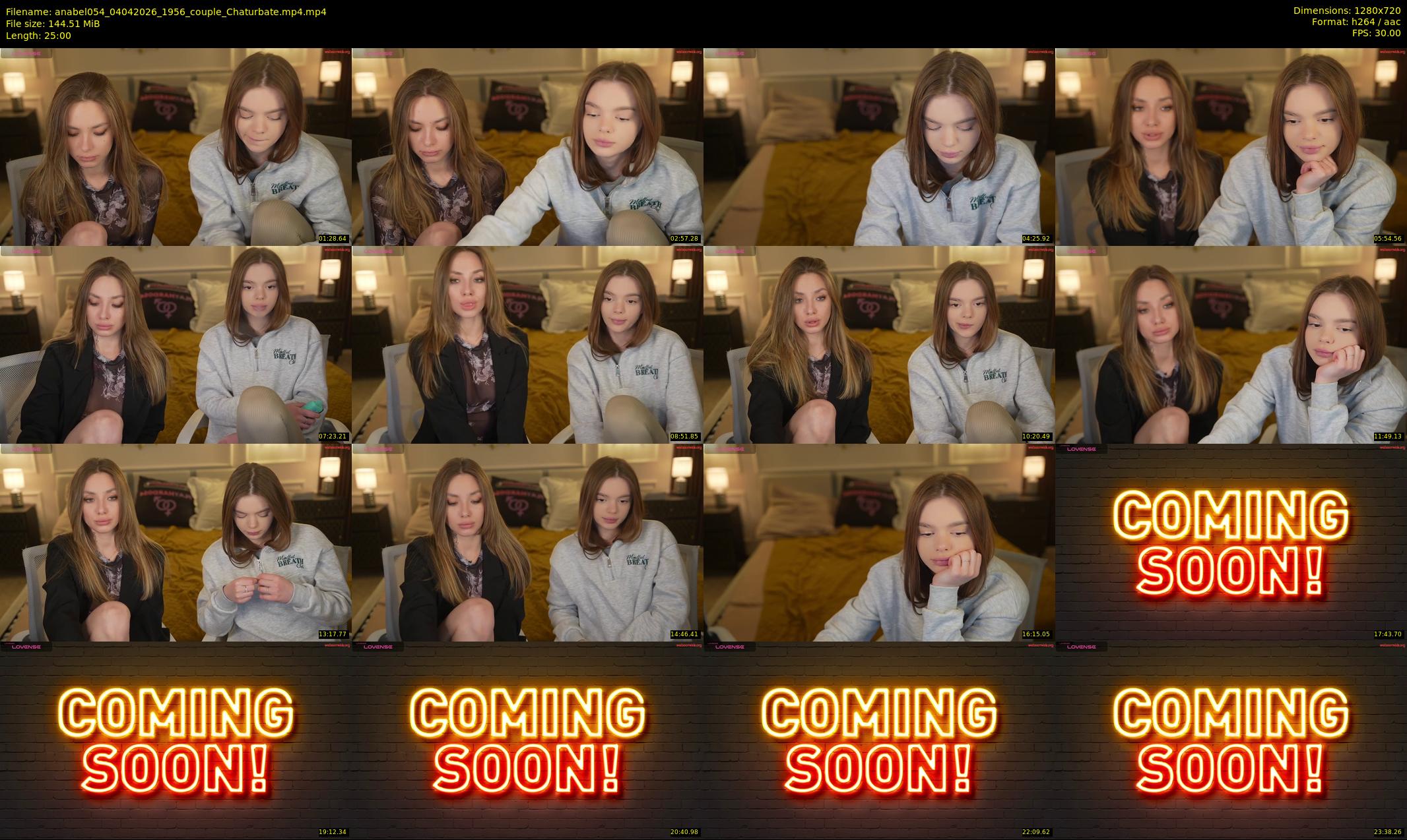 anabel054 — 25 minute Chaturbate female cam show recording, 720p, Apr 4, 2026
