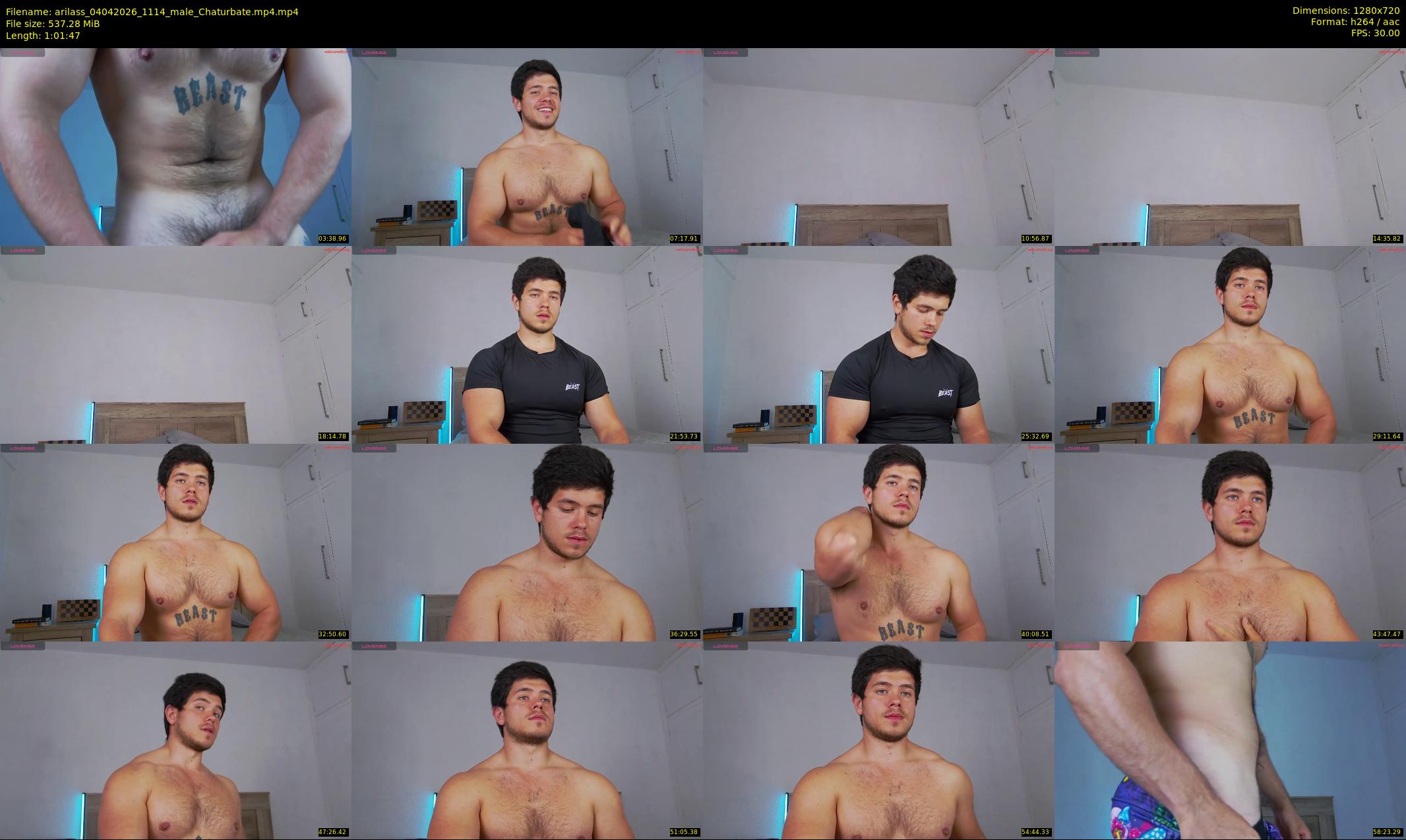 arilass — 62 minute Chaturbate male cam show recording, 720p, Apr 4, 2026