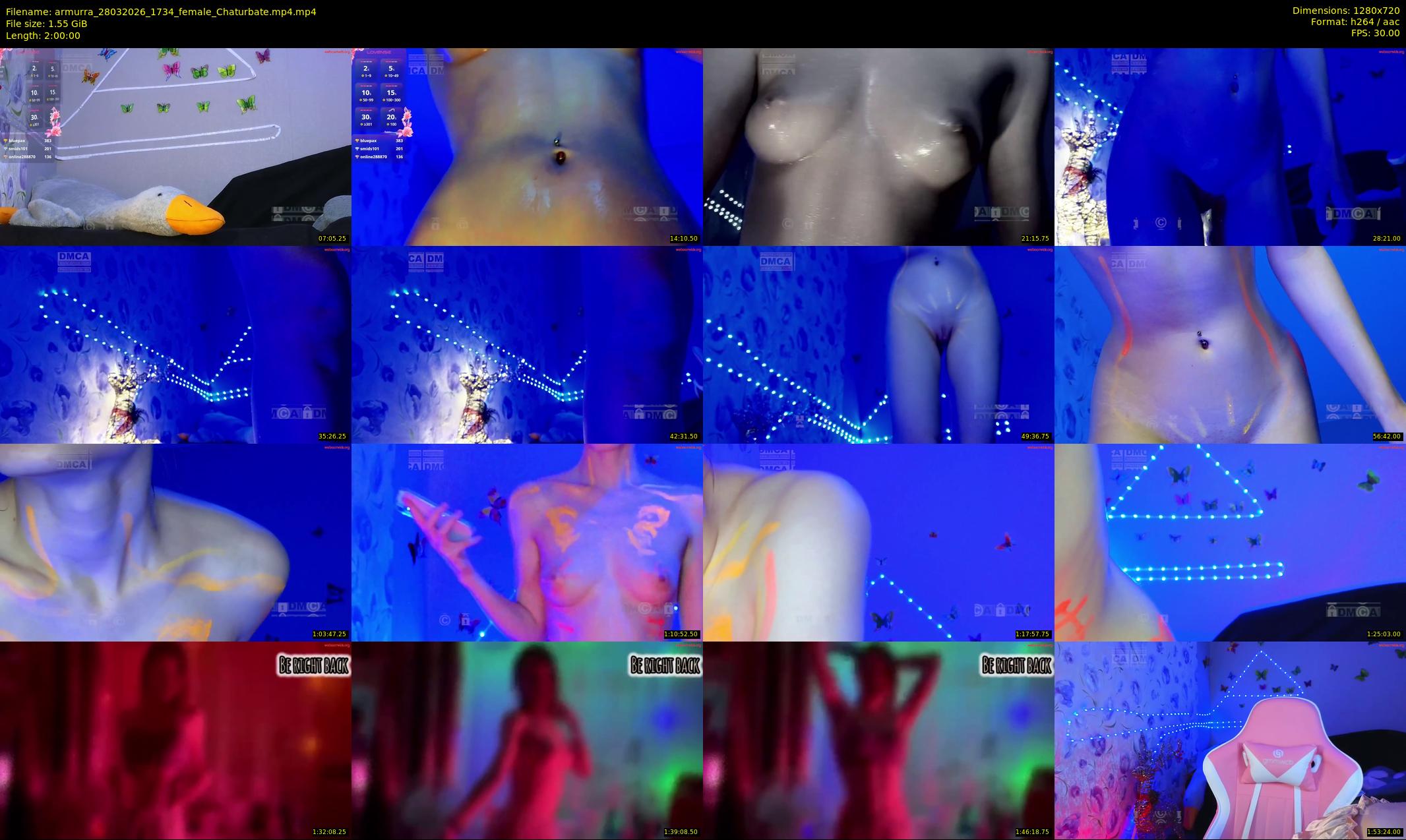 armurra — 120 minute Chaturbate female cam show recording, 720p, Mar 28, 2026