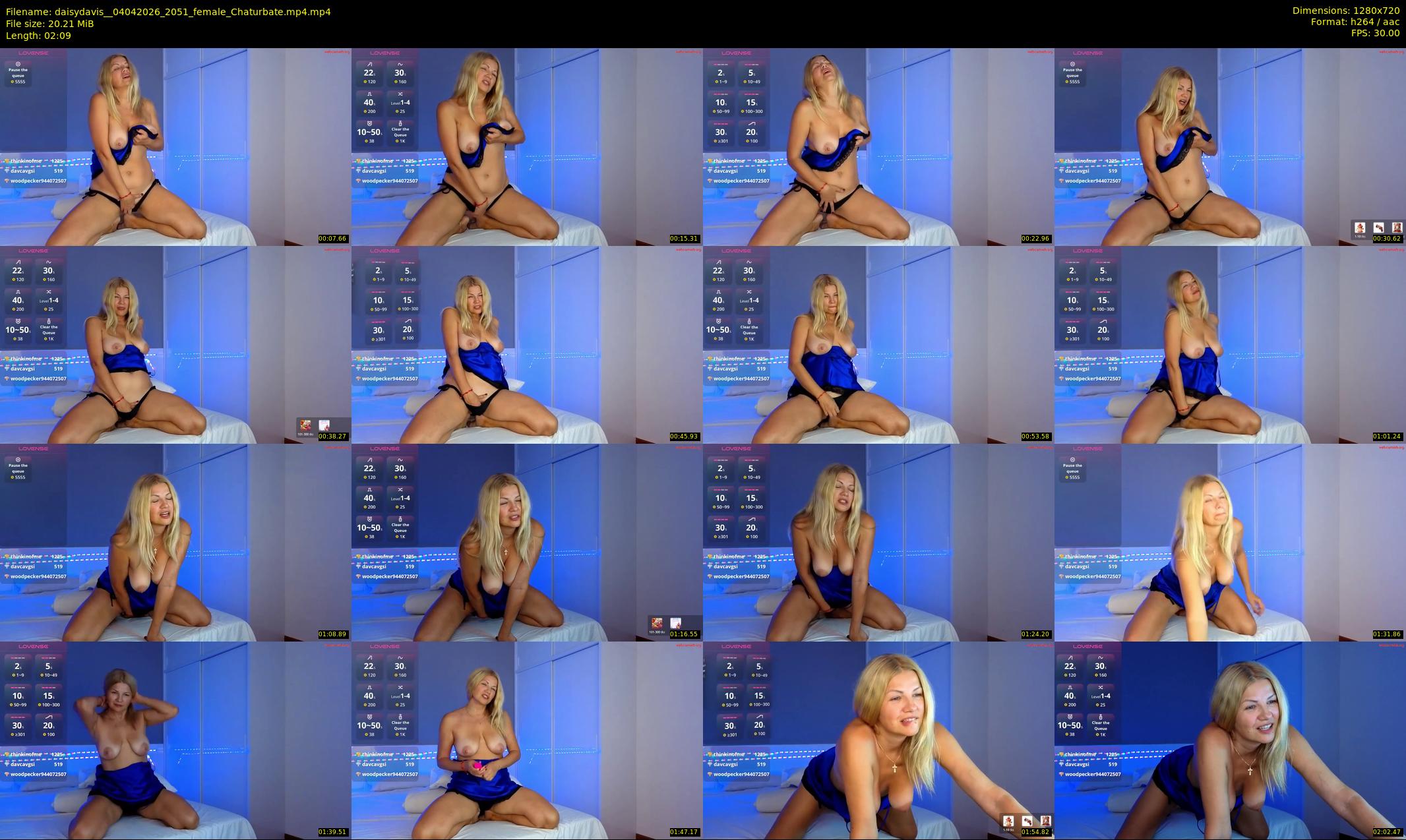 daisydavis_ — 3 minute Chaturbate female cam show recording, 720p, Apr 4, 2026