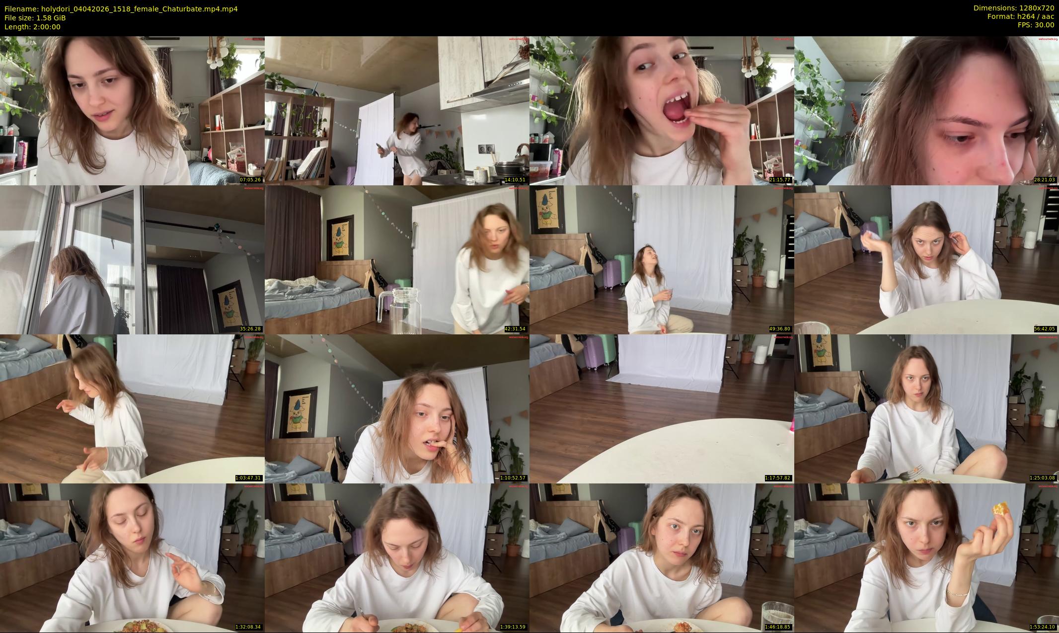 holydori — 120 minute Chaturbate female cam show recording, 720p, Apr 4, 2026
