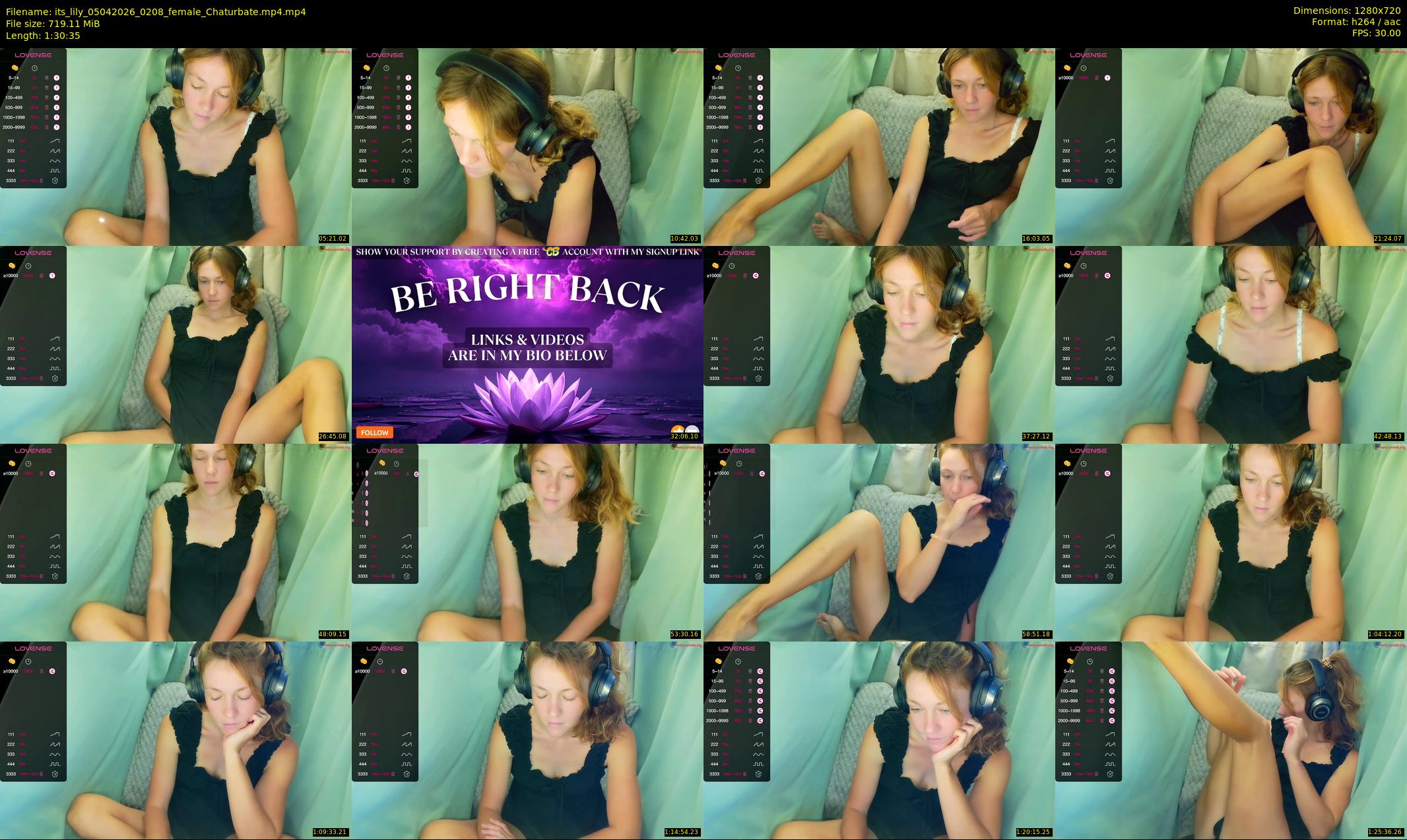 its_lily — 91 minute Chaturbate female cam show recording, 720p, Apr 5, 2026
