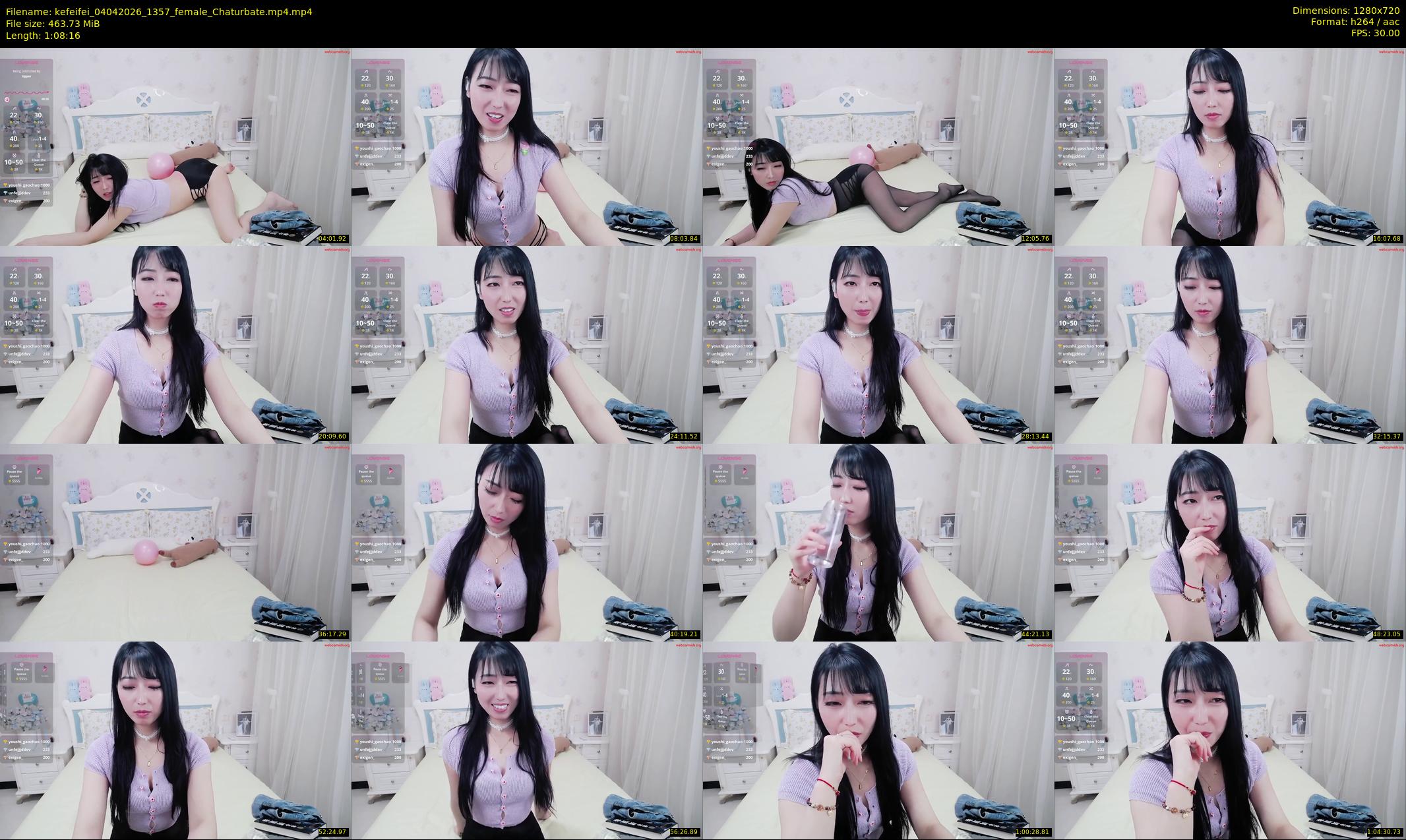 kefeifei — 69 minute Chaturbate female cam show recording, 720p, Apr 4, 2026