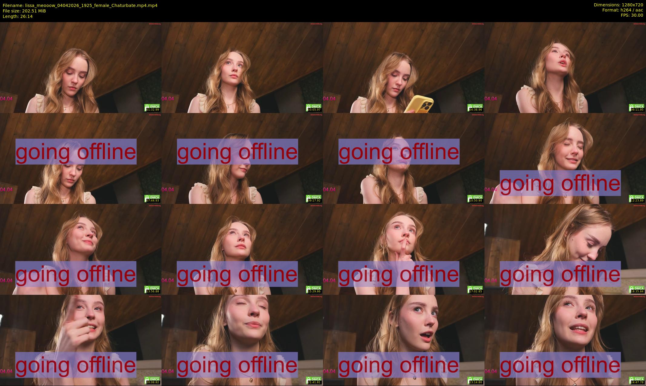 lissa_meooow — 27 minute Chaturbate female cam show recording, 720p, Apr 4, 2026