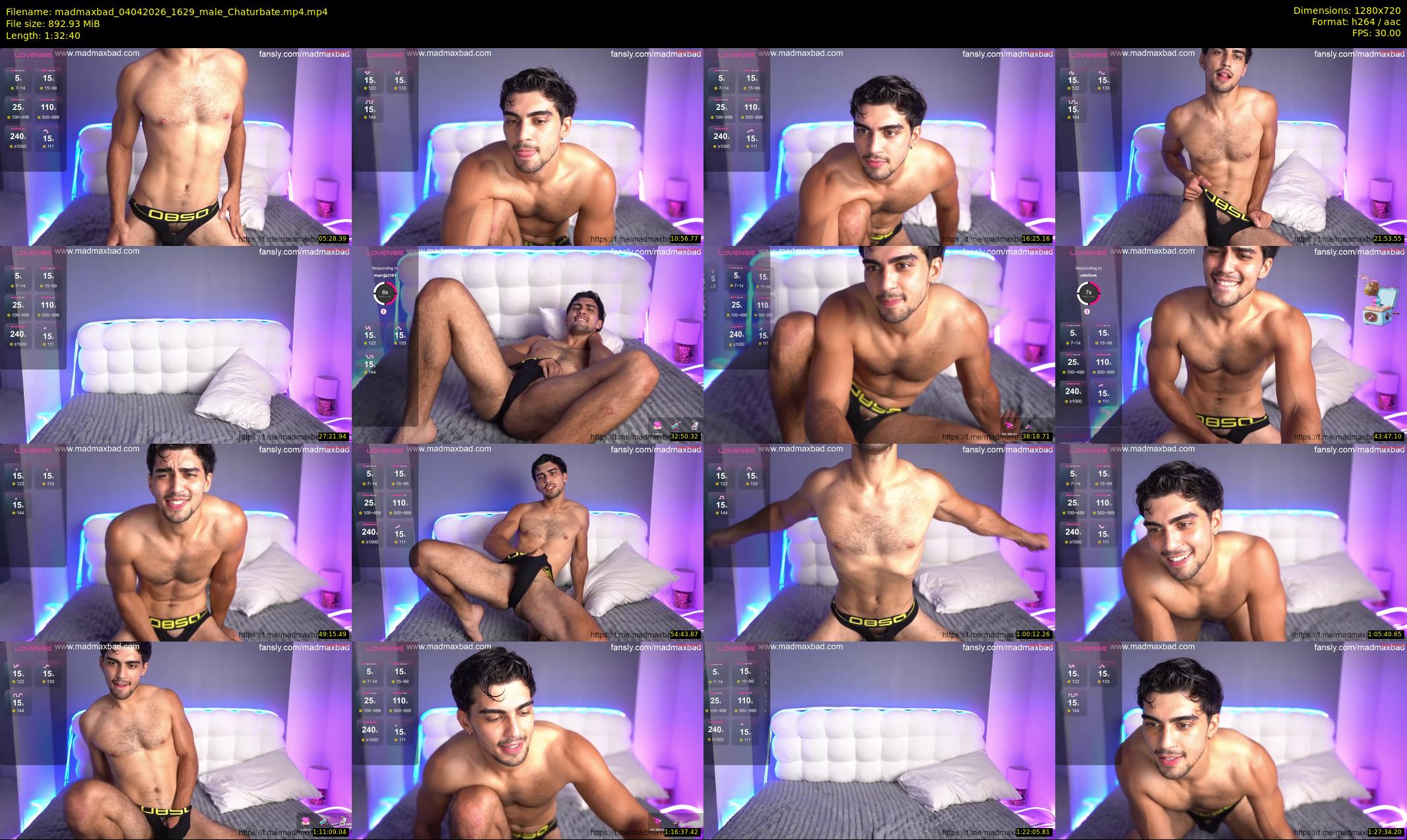 madmaxbad — 93 minute Chaturbate male cam show recording, 720p, Apr 4, 2026