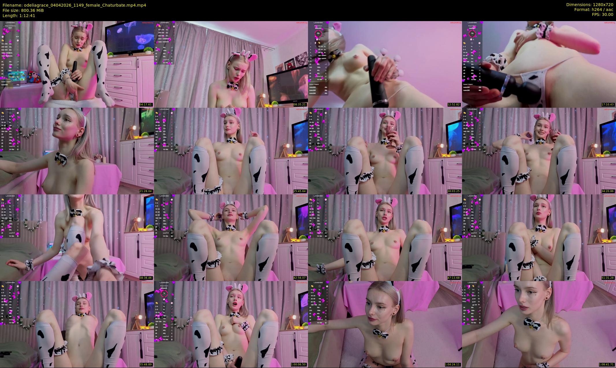 odeliagrace — 73 minute Chaturbate female cam show recording, 720p, Apr 4, 2026