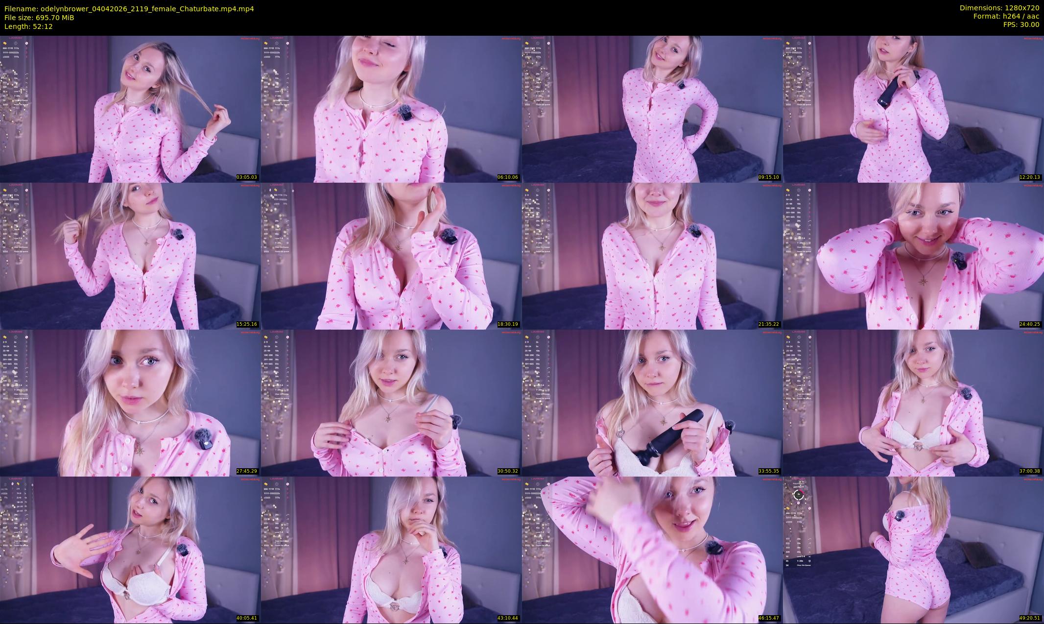 odelynbrower — 53 minute Chaturbate female cam show recording, 720p, Apr 4, 2026