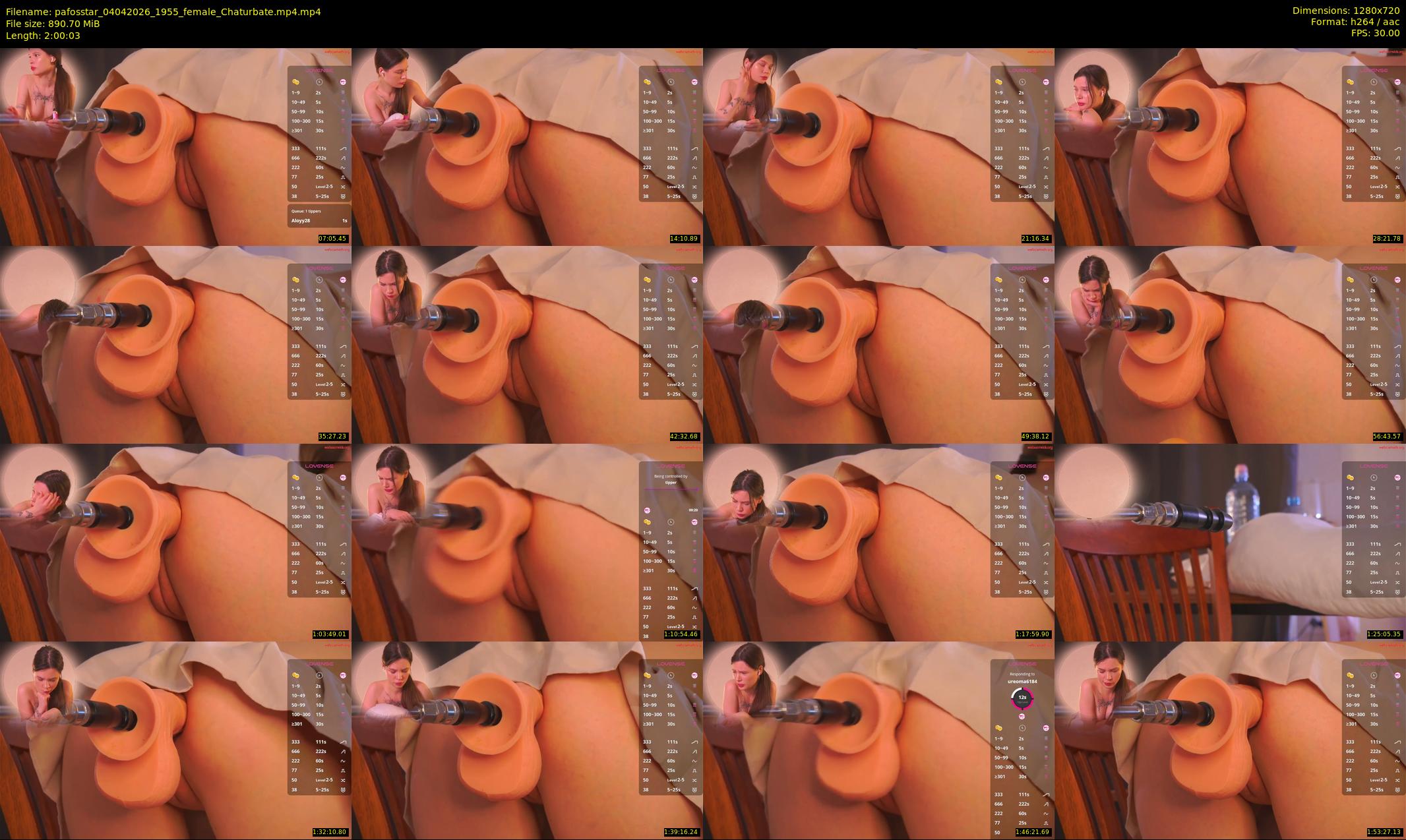 pafosstar — 121 minute Chaturbate female cam show recording, 720p, Apr 4, 2026