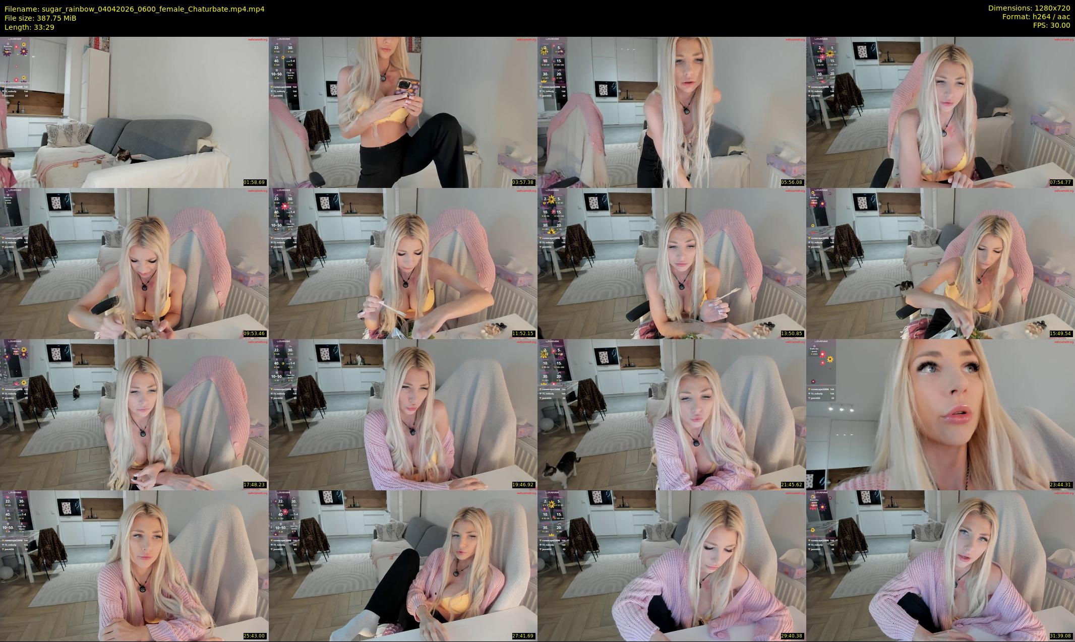sugar_rainbow — 34 minute Chaturbate female cam show recording, 720p, Apr 4, 2026
