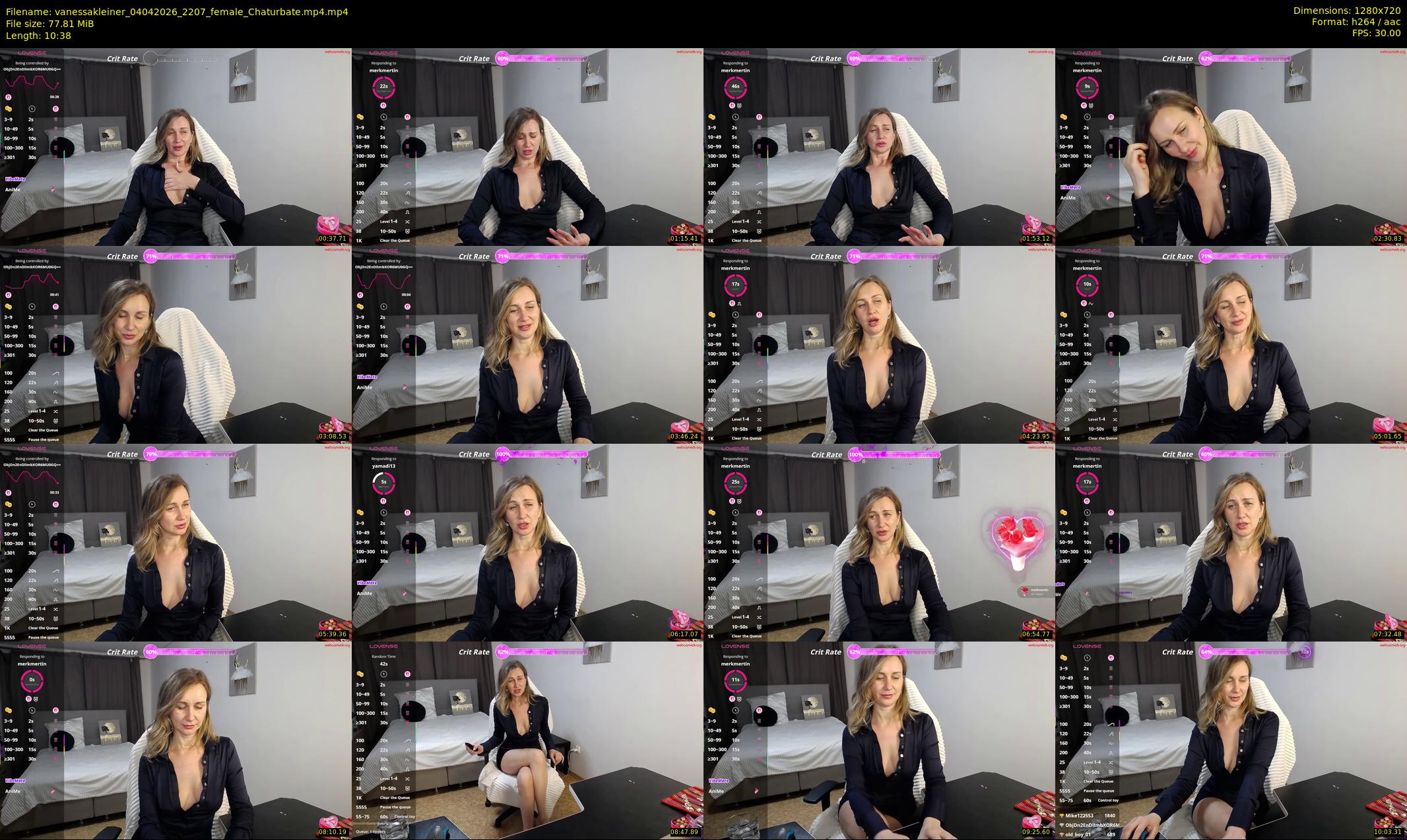 vanessakleiner — 11 minute Chaturbate female cam show recording, 720p, Apr 4, 2026